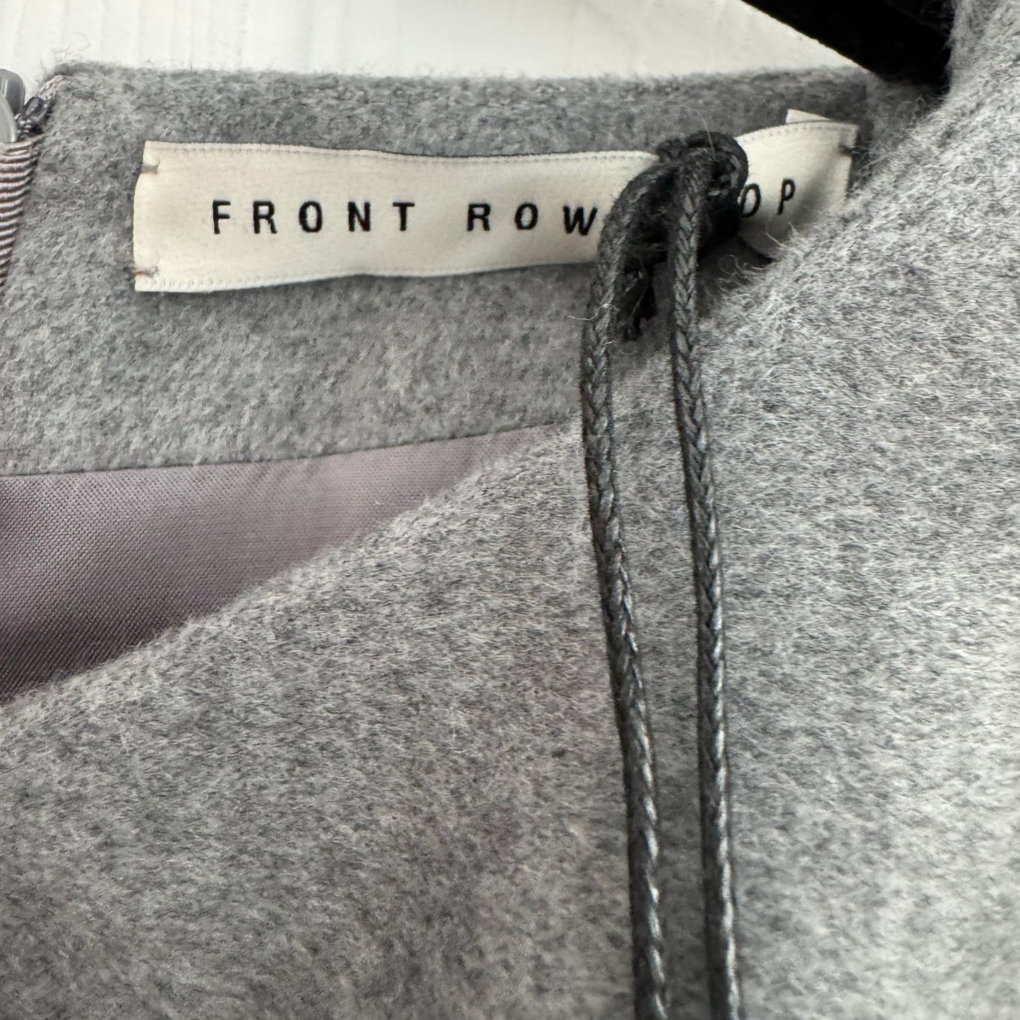 Front Row Shop Opera Cape Maxi Dress Grey Melange, size Small