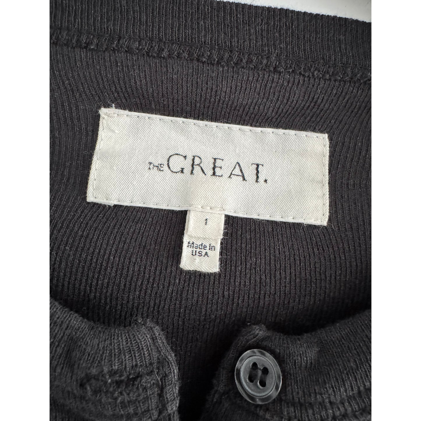 The Great Henley Tee in Black, size "1" (Size Small)