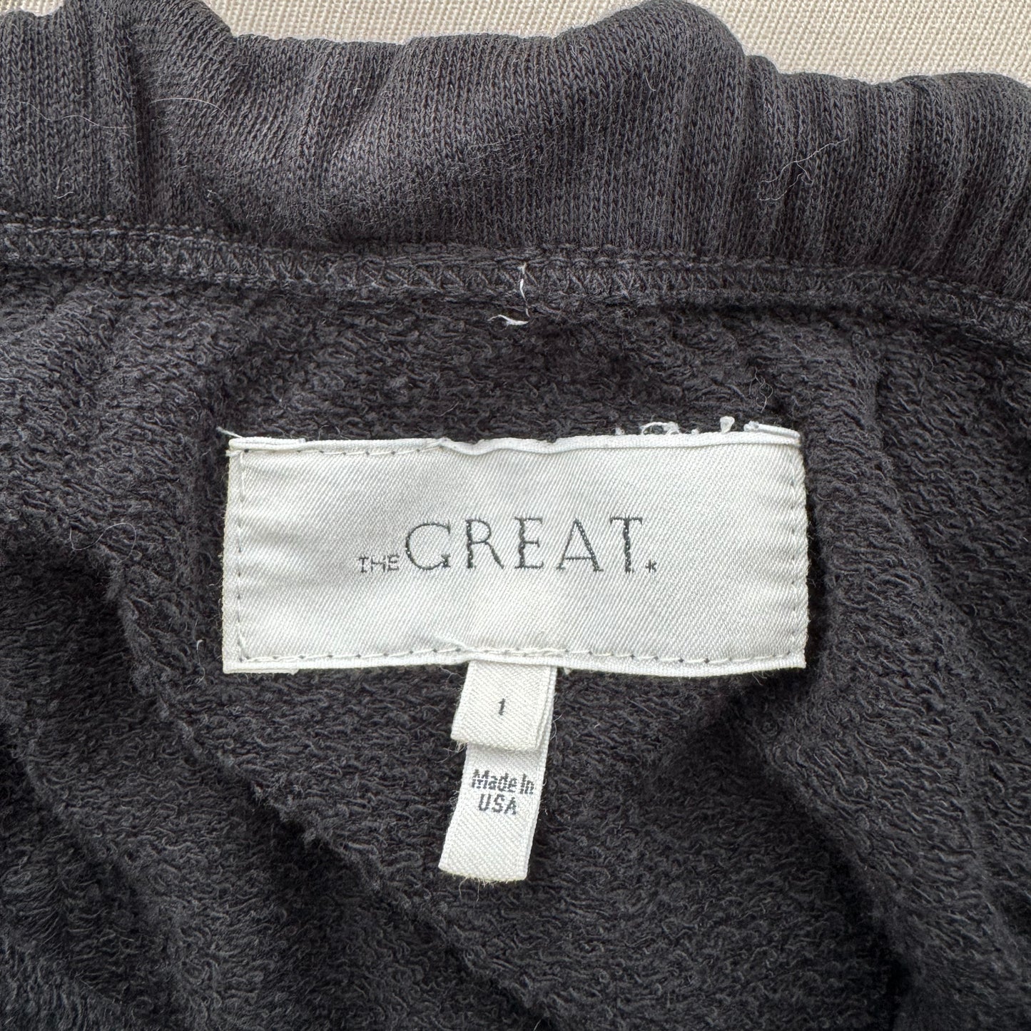 The Great "The Jogger" Sweatpants in Faded Black, size "1" (fits S-M)