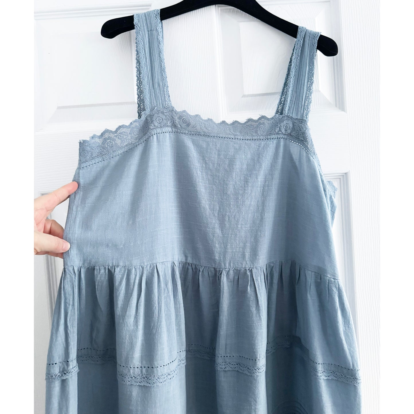 THE GREAT "Reverie" Dress in Pale Blue, size "3" (fits 8/10 ish)