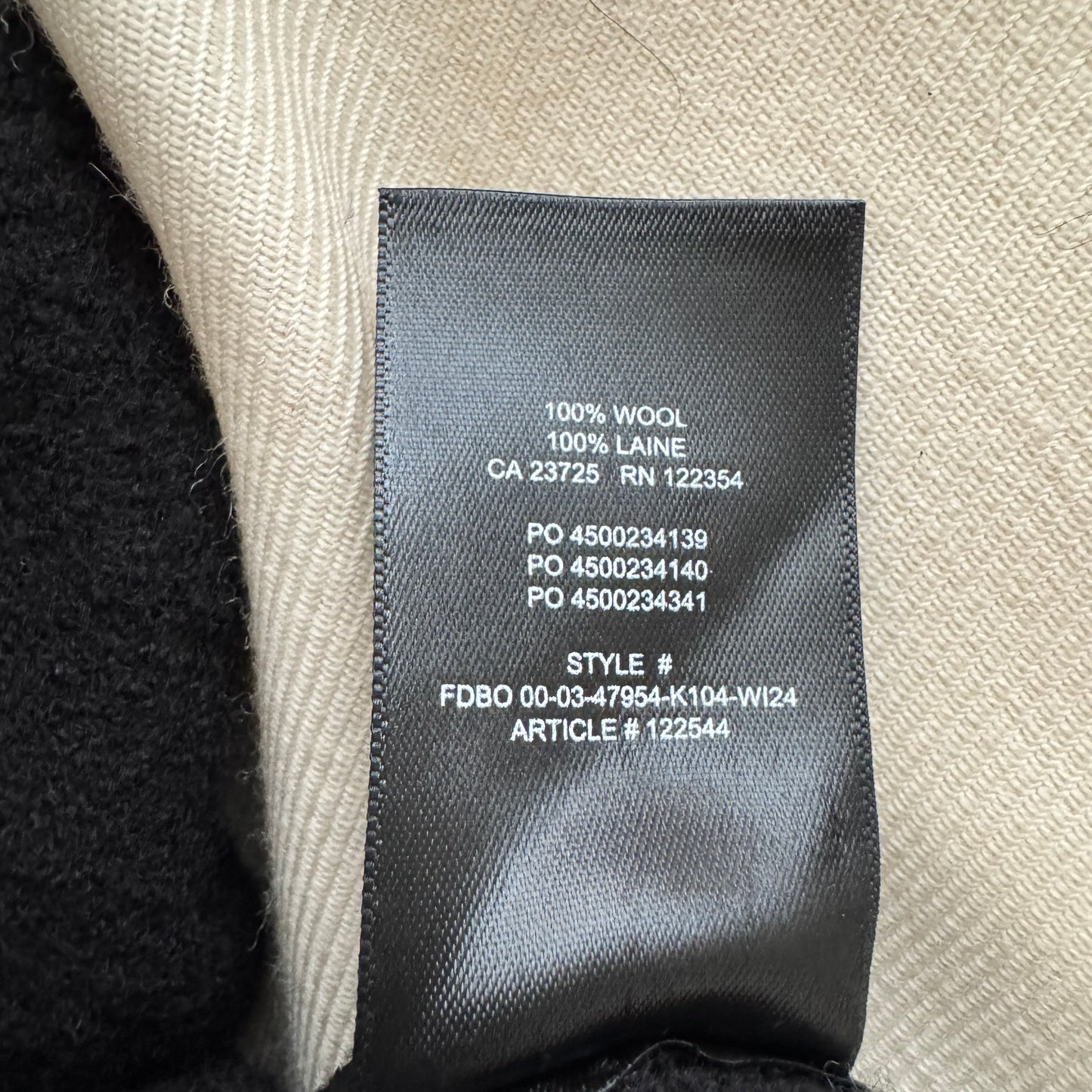 The Group (Aritzia) "Neutra" Wool Sweater in Black, size Small (Fits S/M)