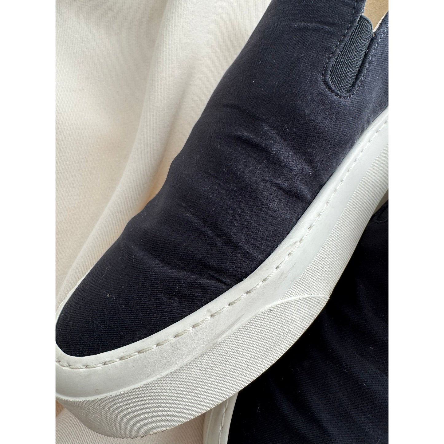 The Row Slip on Canvas Sneakers in Black, size 38.5