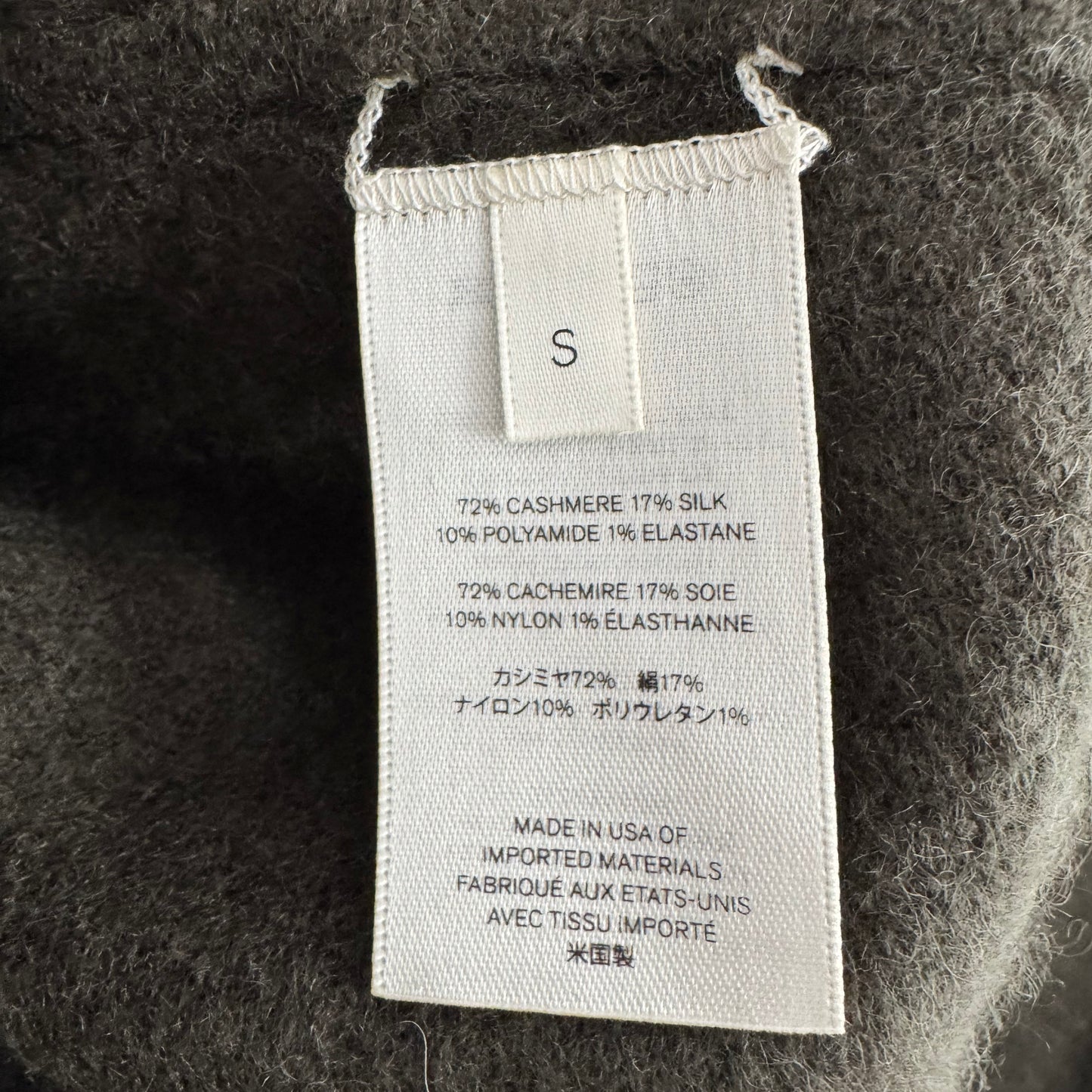 THE ROW "Merriah" Scarf-neck Long-sleeve Cashmere-blend Sweater In Dark Olive, Size Small