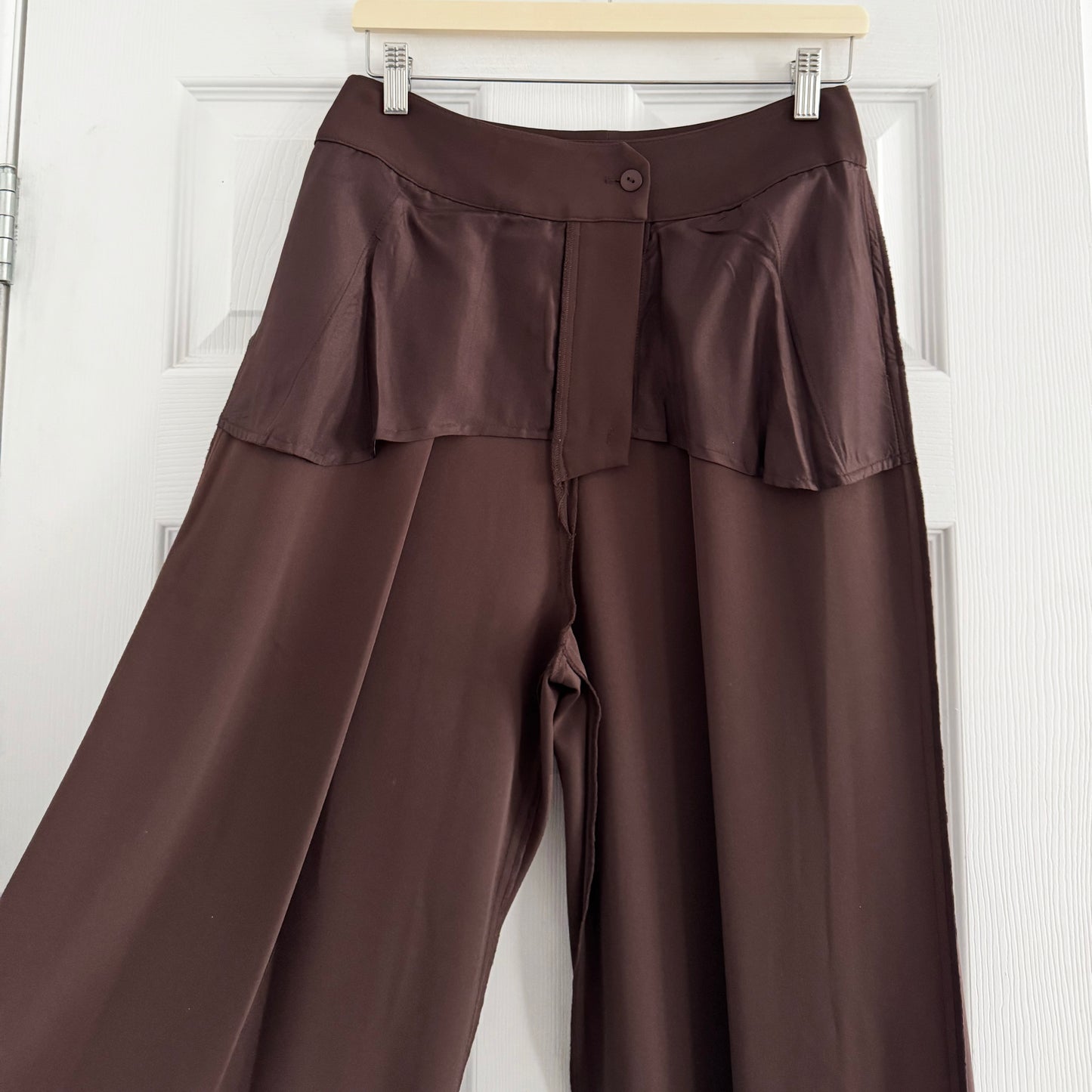 The Sei Crepe Suit in Chocolate Brown, size 4
