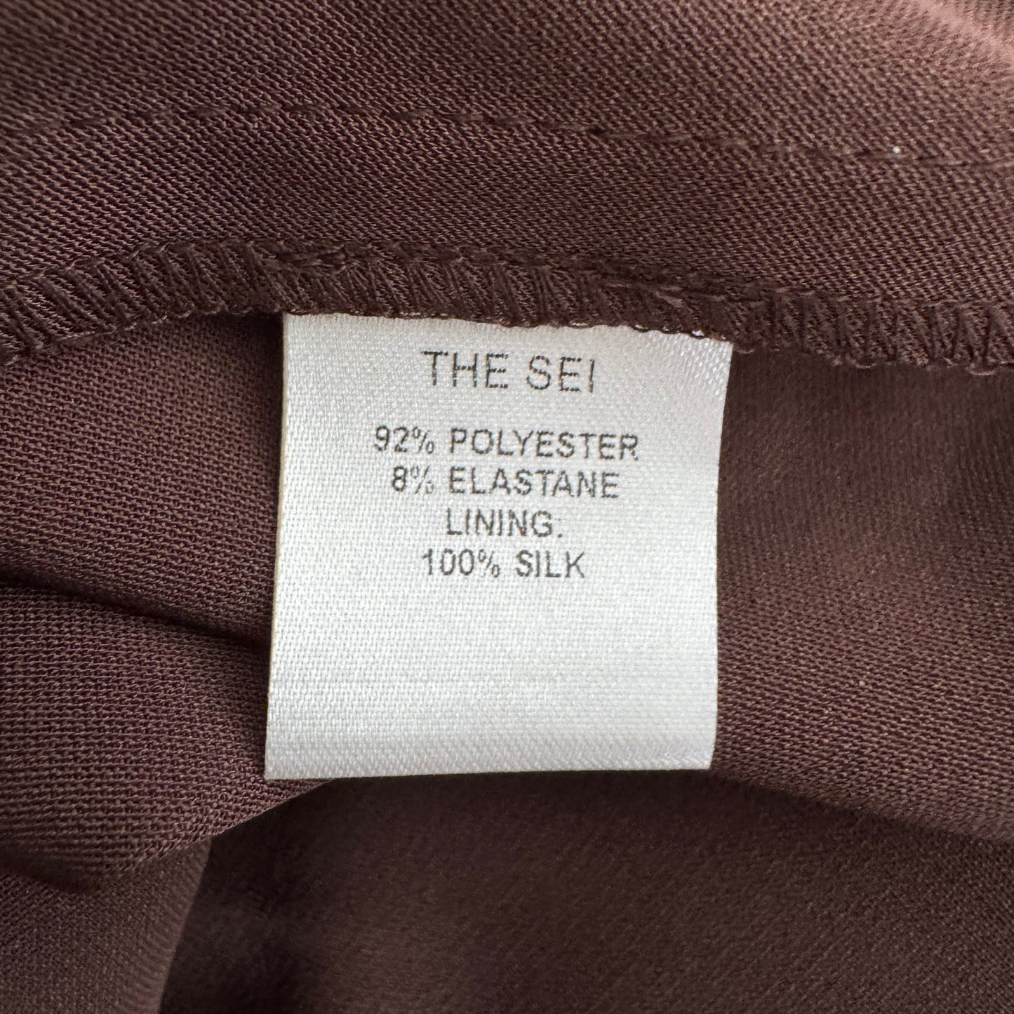The Sei Crepe Suit in Chocolate Brown, size 4