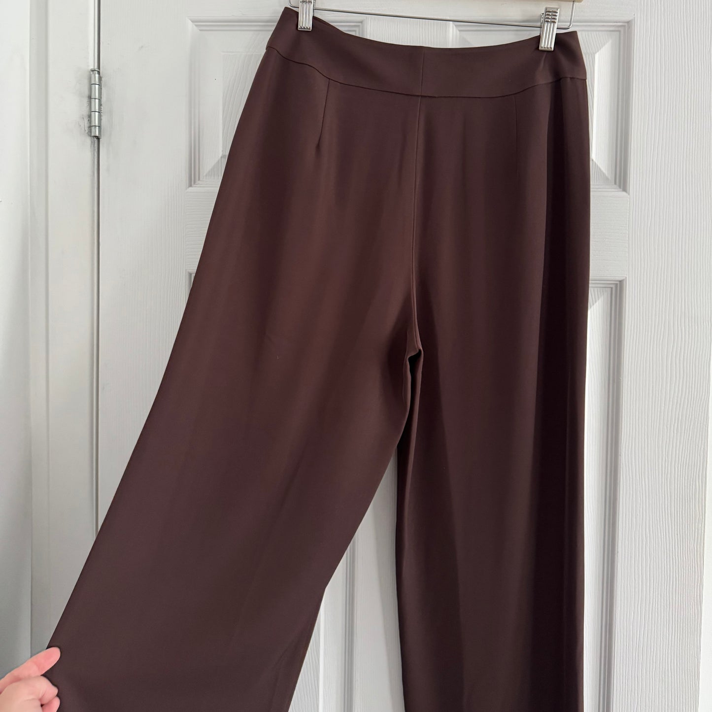 The Sei Crepe Suit in Chocolate Brown, size 4