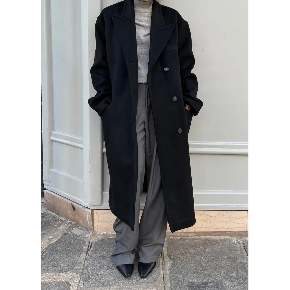 The Frankie Shop "Anya" Coat in Black, size XS/S (fits like Medium)