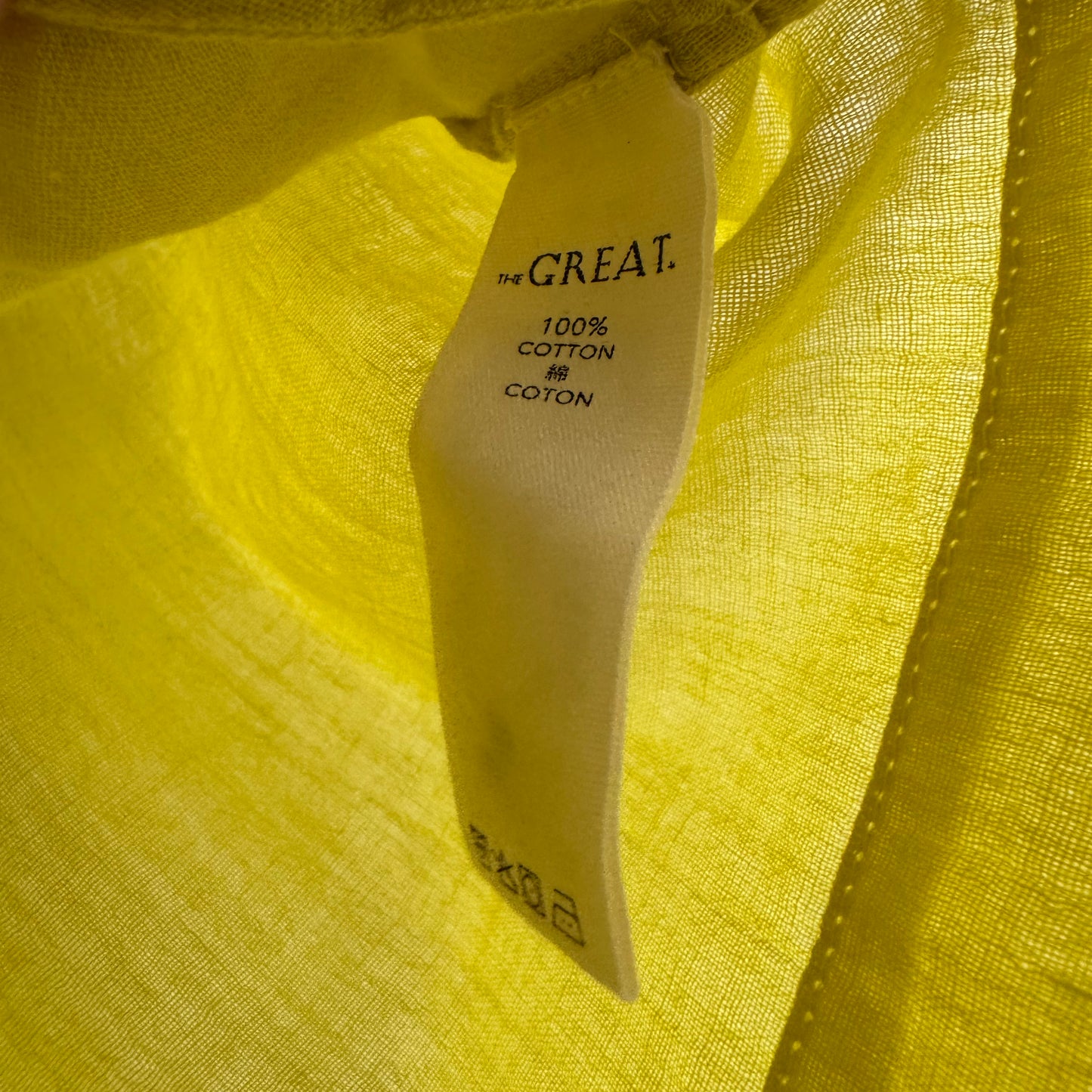 The Great "Delta" Shorts in "Citron", size "1' (size Small)