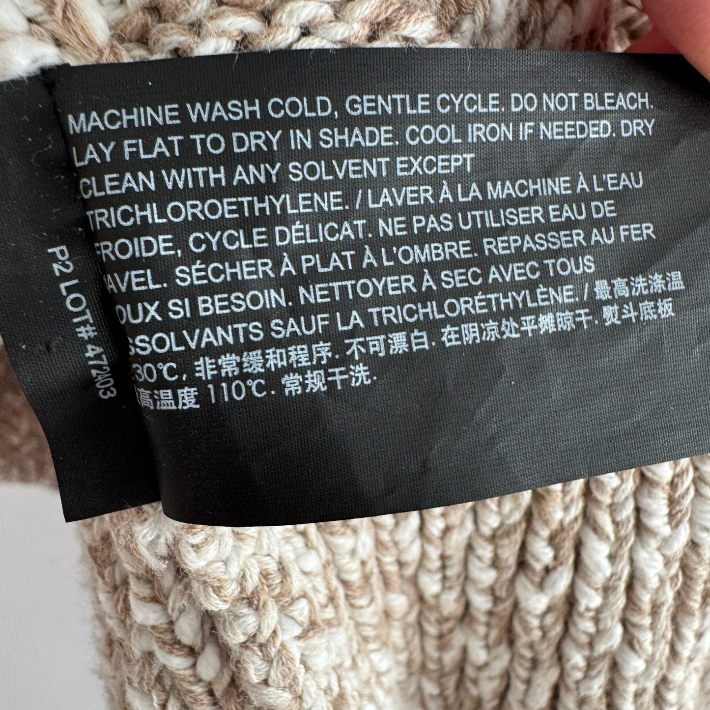 Theory "Mauno" Crew Neck Sweater in Heathered Tan, size Small