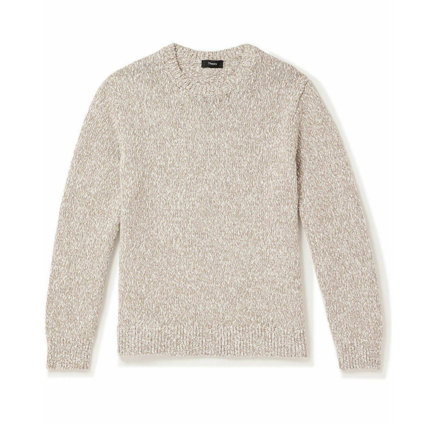 Theory "Mauno" Crew Neck Sweater in Heathered Tan, size Small