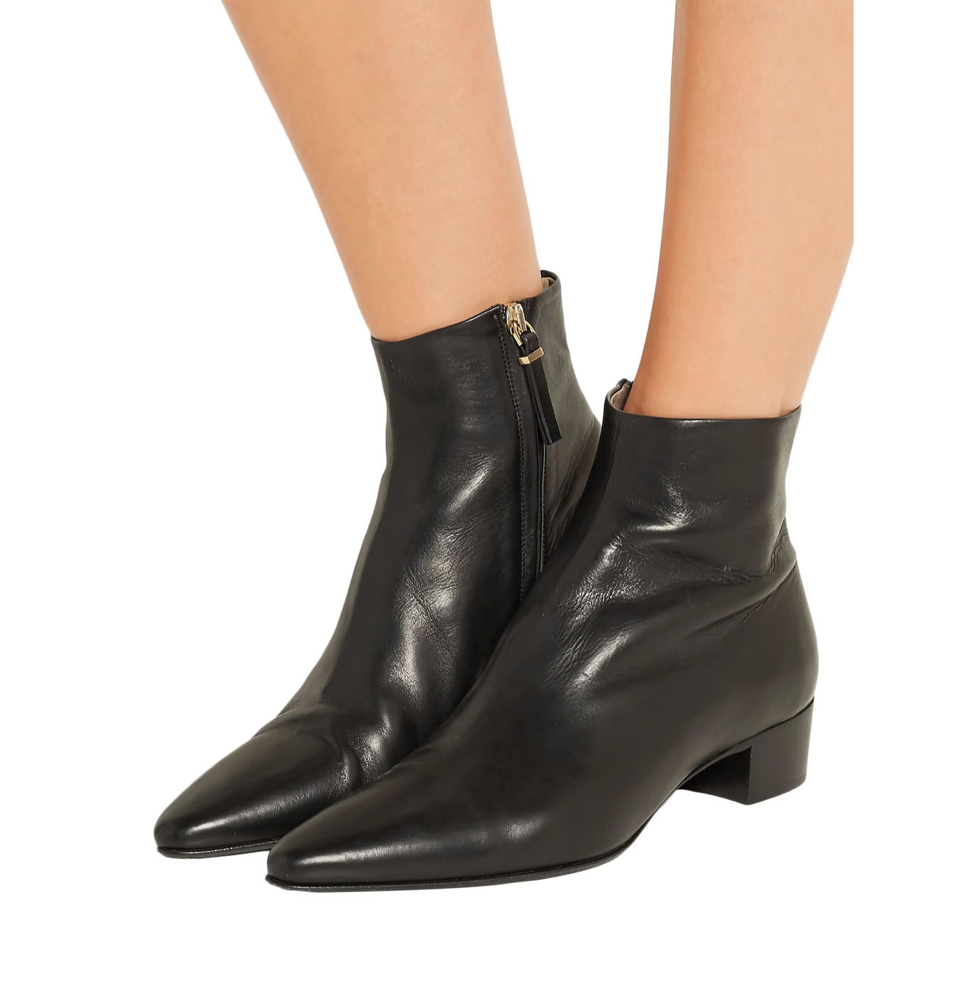 The Row "Ambra" Pointy Toe Ankle Boot in Black, size 40