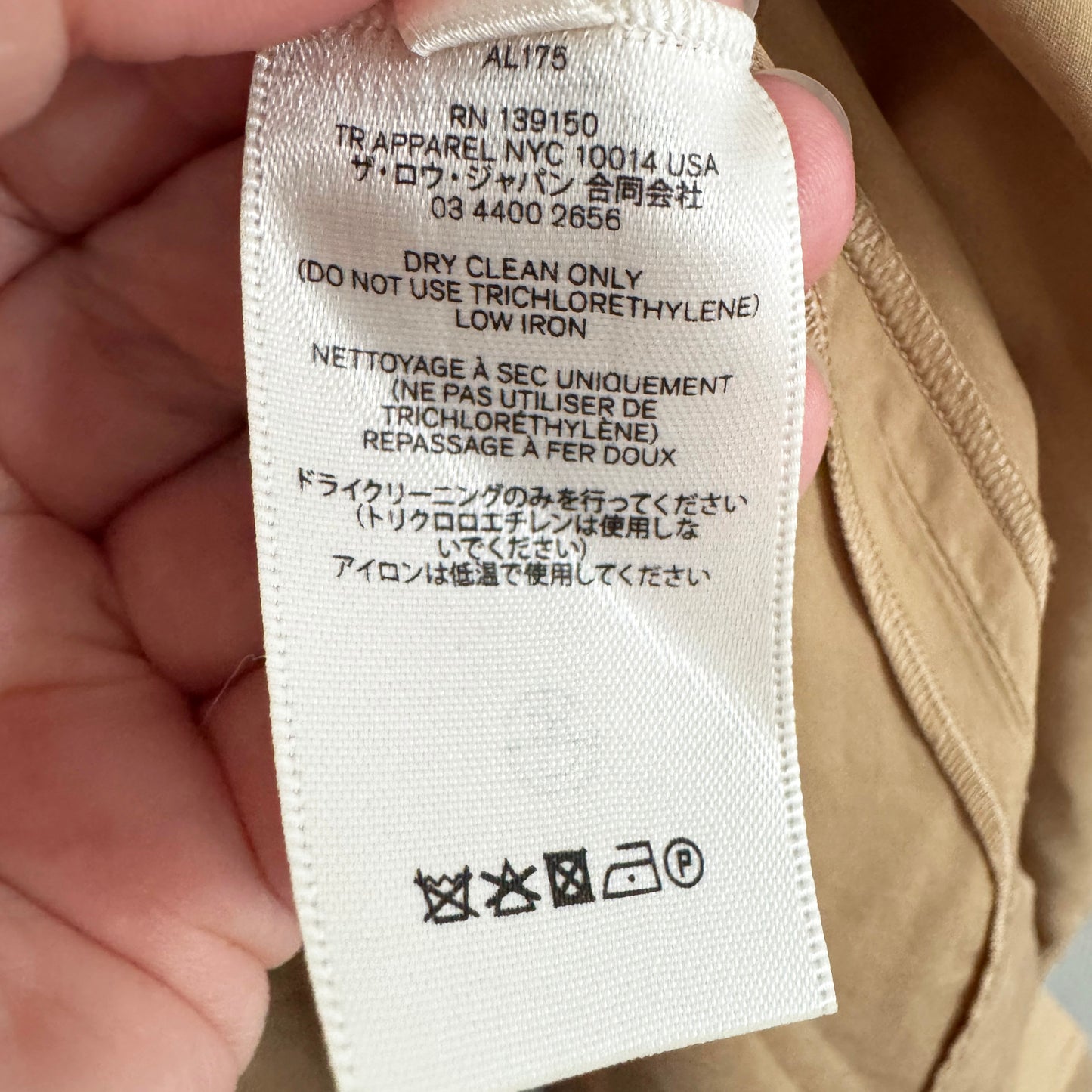 THE ROW "Balsa" Draped Cotton-Poplin Midi Dress in Sand, size Small (fits S-L)