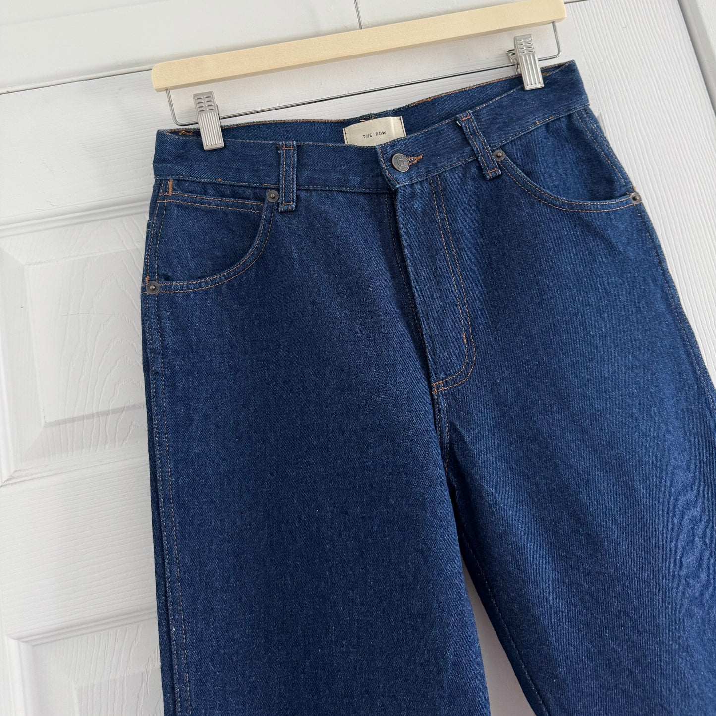 The Row Straight Leg Jeans in Indigo, size 4