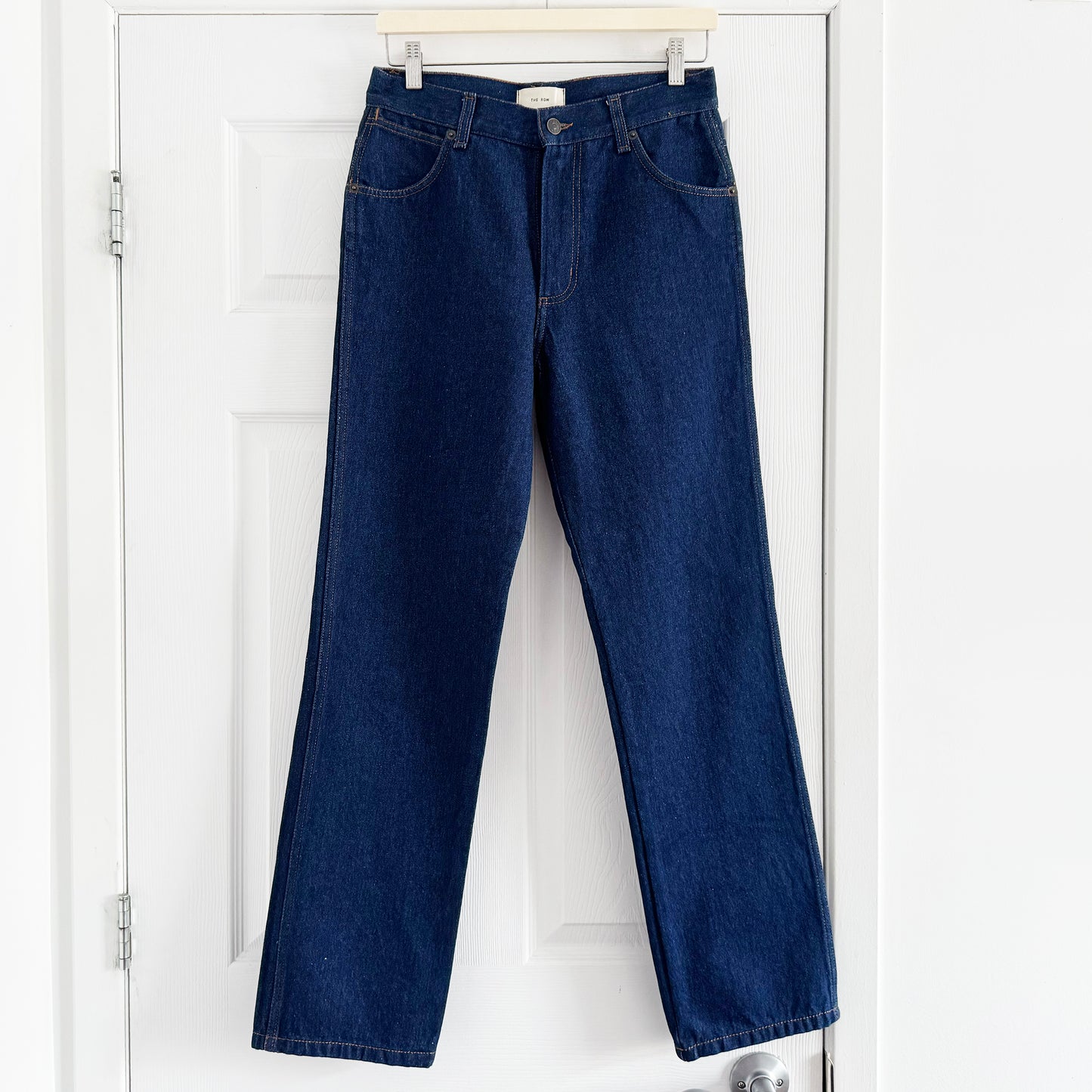 The Row Straight Leg Jeans in Indigo, size 4