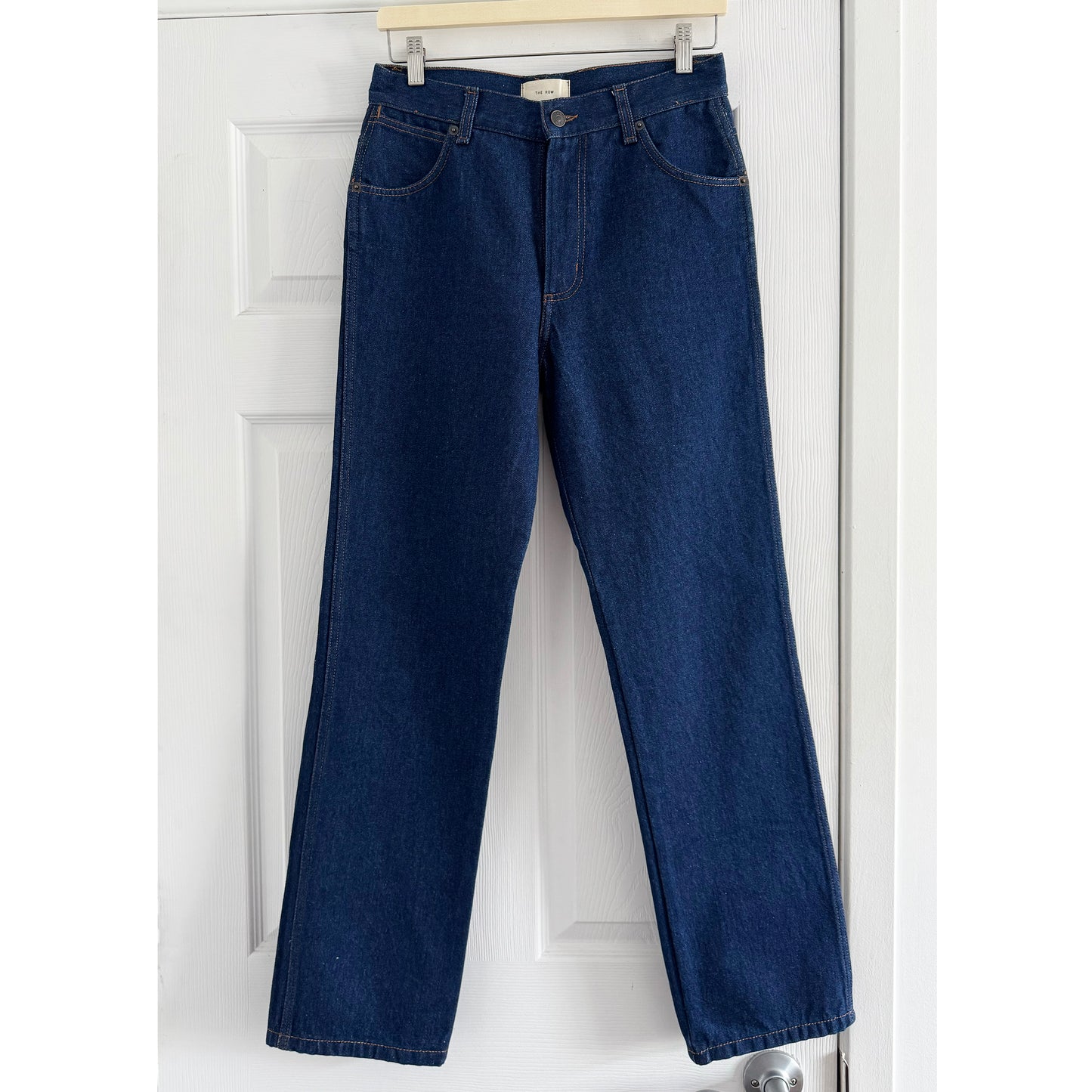 The Row Straight Leg Jeans in Indigo, size 4