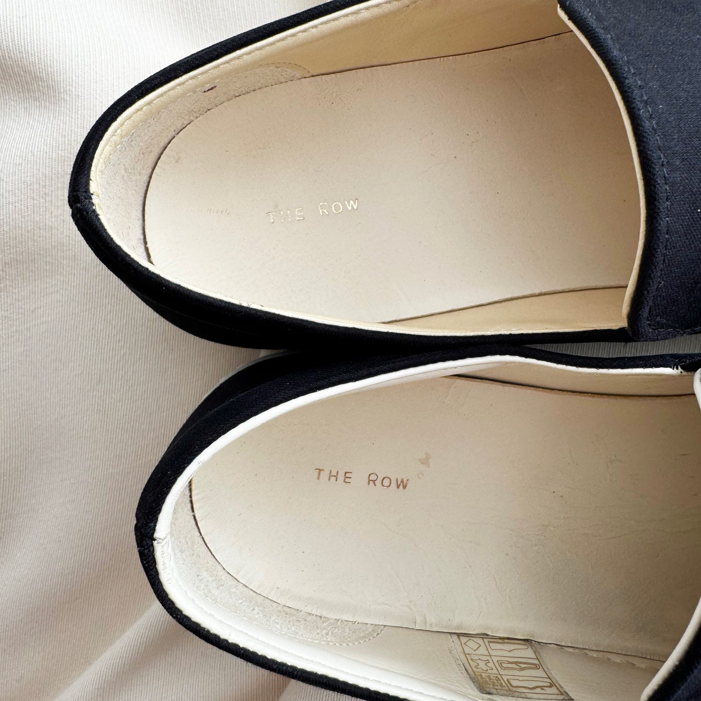 The Row Slip on Canvas Sneakers in Black, size 38.5