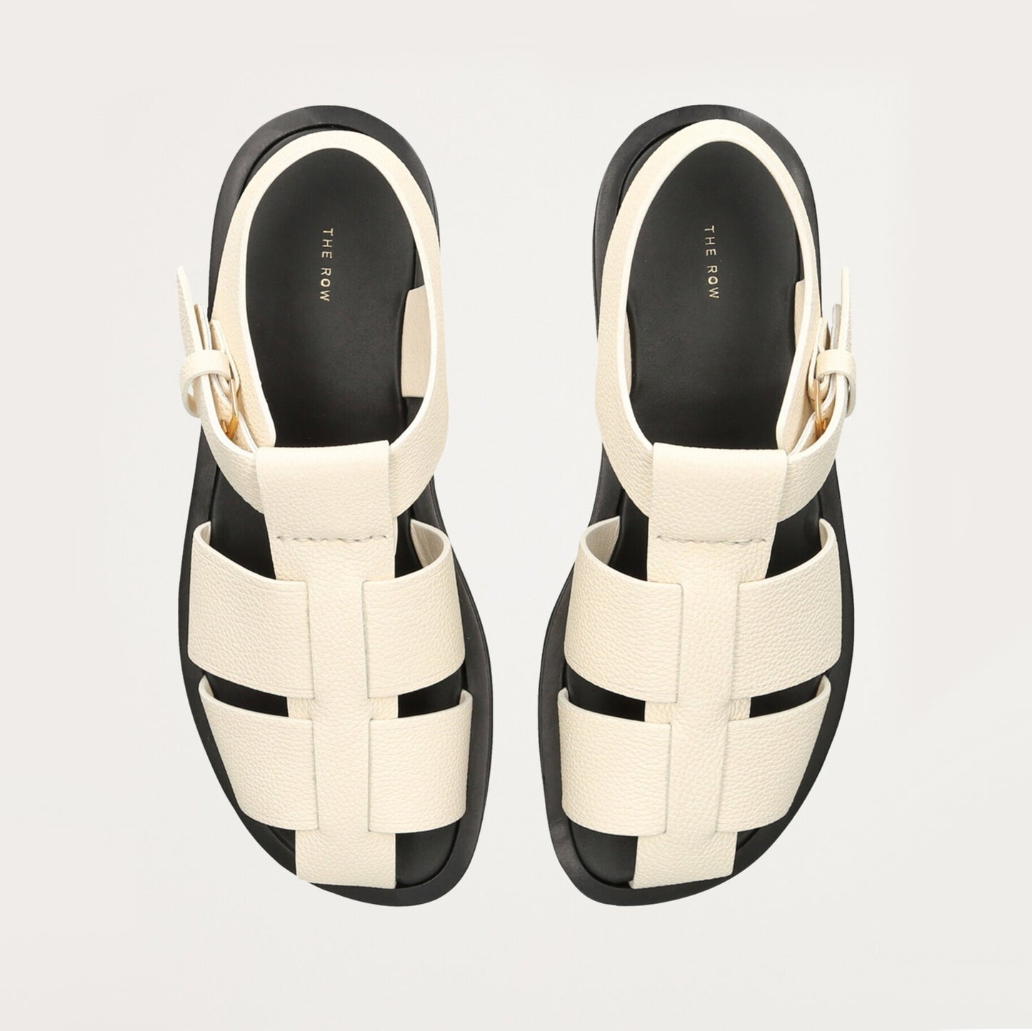 The Row Fisherman Sandals in Ivory, size 42