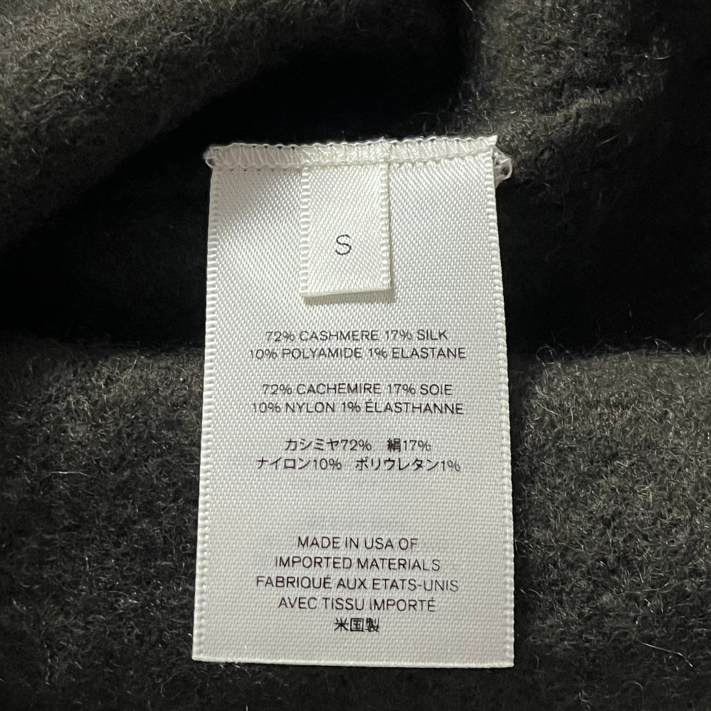 THE ROW "Merriah" Scarf-neck Long-sleeve Cashmere-blend Sweater In Dark Olive, Size Small