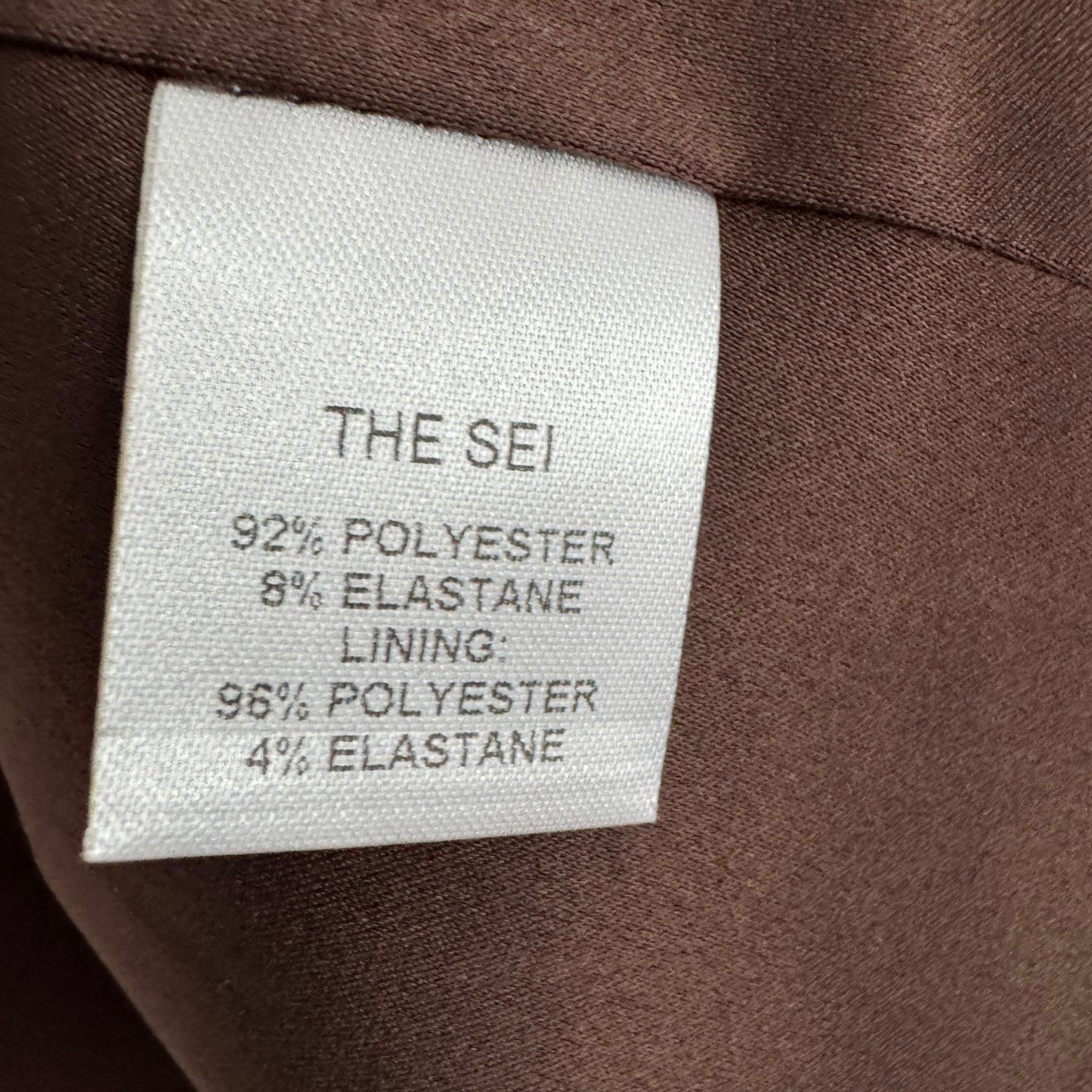 The Sei Crepe Suit in Chocolate Brown, size 4