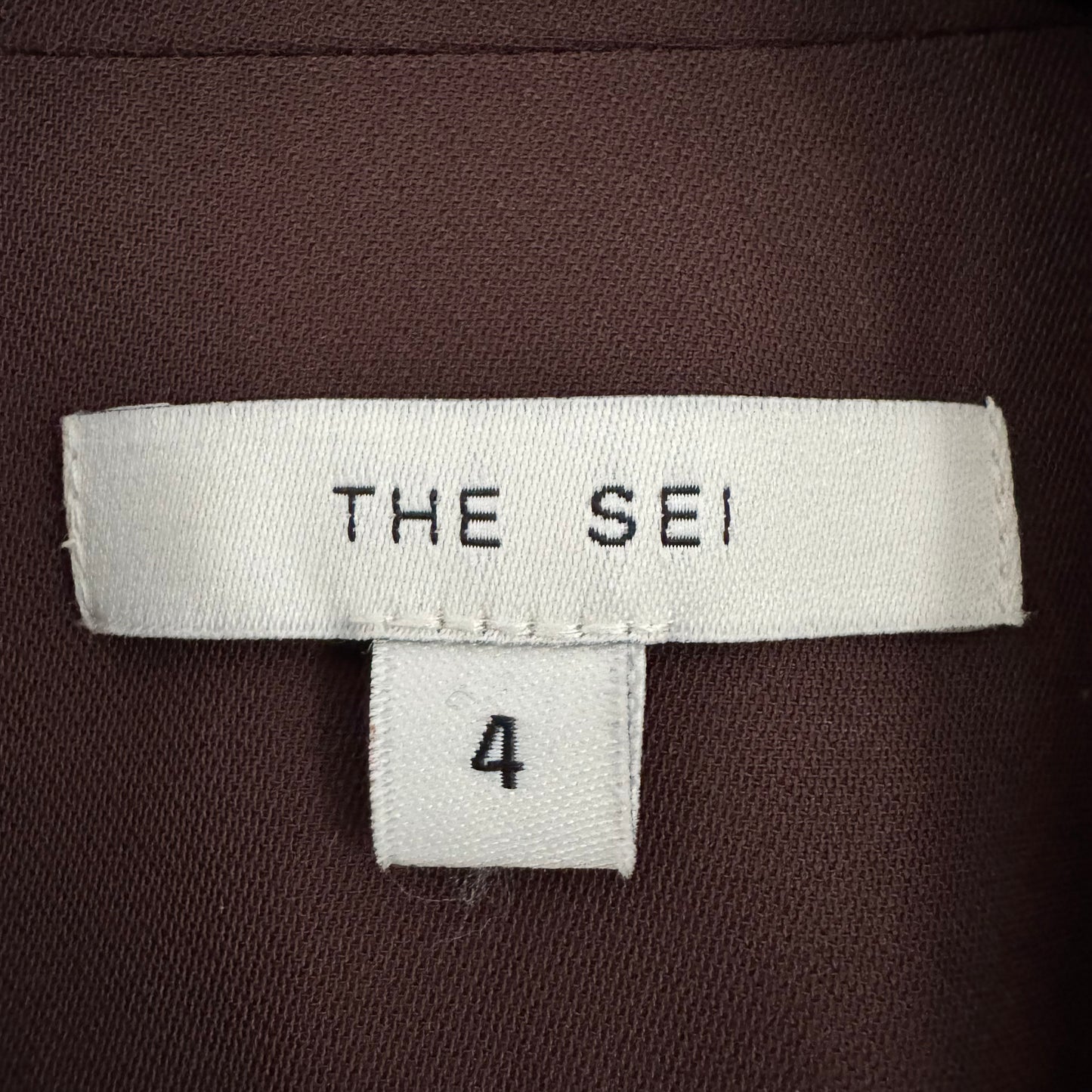The Sei Crepe Suit in Chocolate Brown, size 4