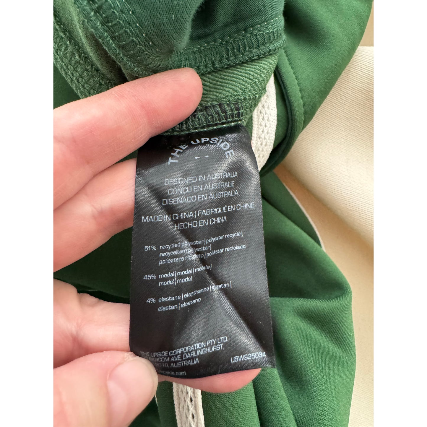 The Upside "When in Roma Holiday" Track Pant in Green, size Medium