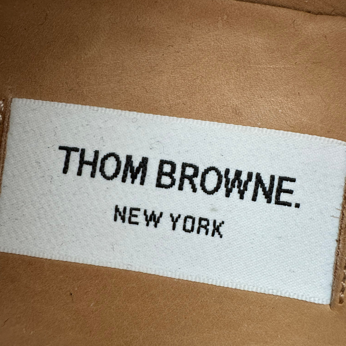 Thom Browne Black Pebble Grain Longwing Brogues, size 39