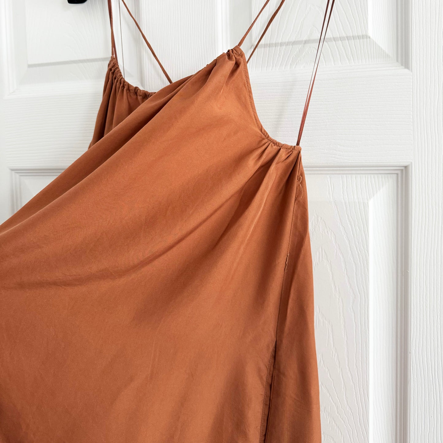 Three Graces "Gwendoline" Silk Dress in Copper, size 10US