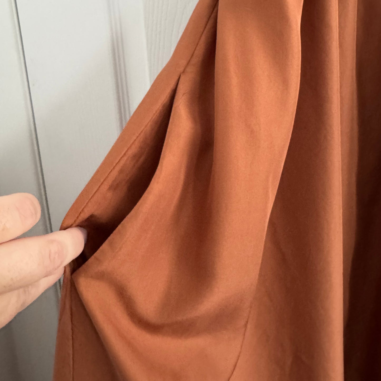 Three Graces "Gwendoline" Silk Dress in Copper, size 10US