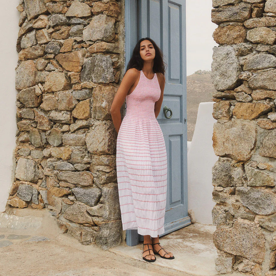 Three Graces "Soleil" Dress in Graduated Stripe, size 4US/8UK