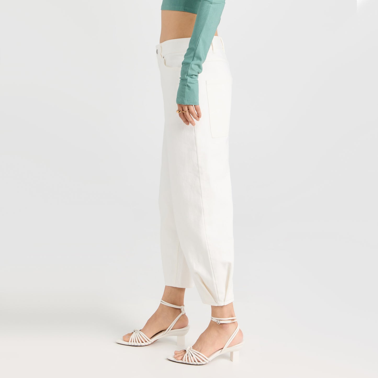 Tibi "Brancusi" Jeans in White, size 24