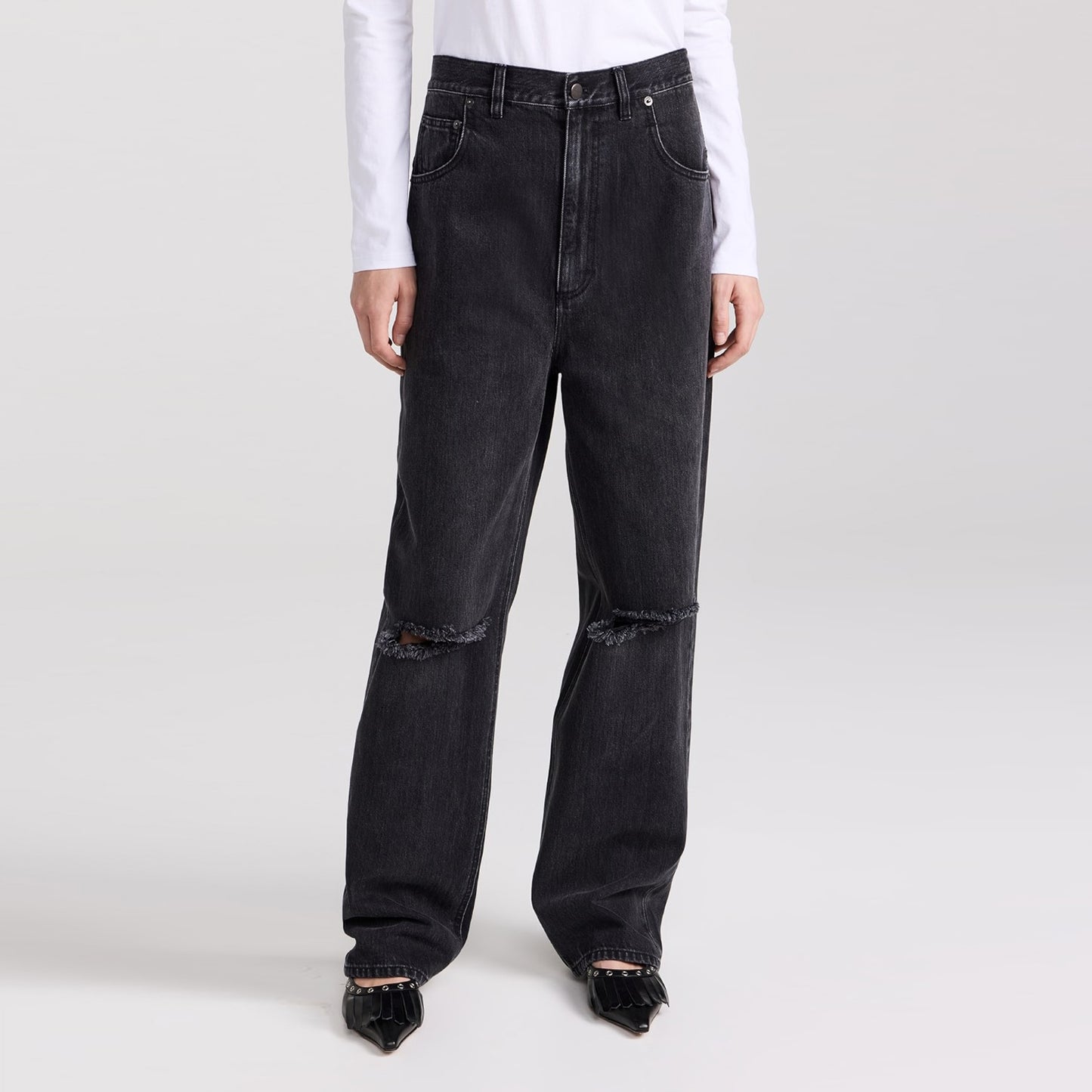 Tibi "Ryder" Jeans in Vintage Black, size 32