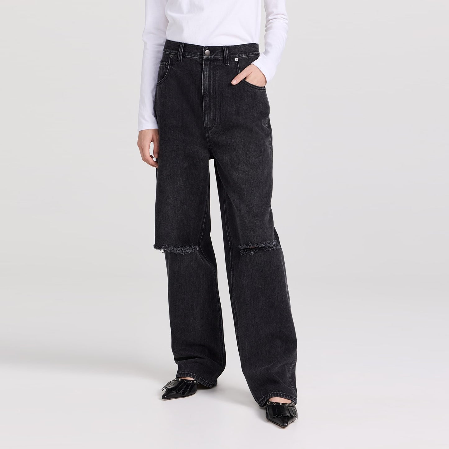 Tibi "Ryder" Jeans in Vintage Black, size 32