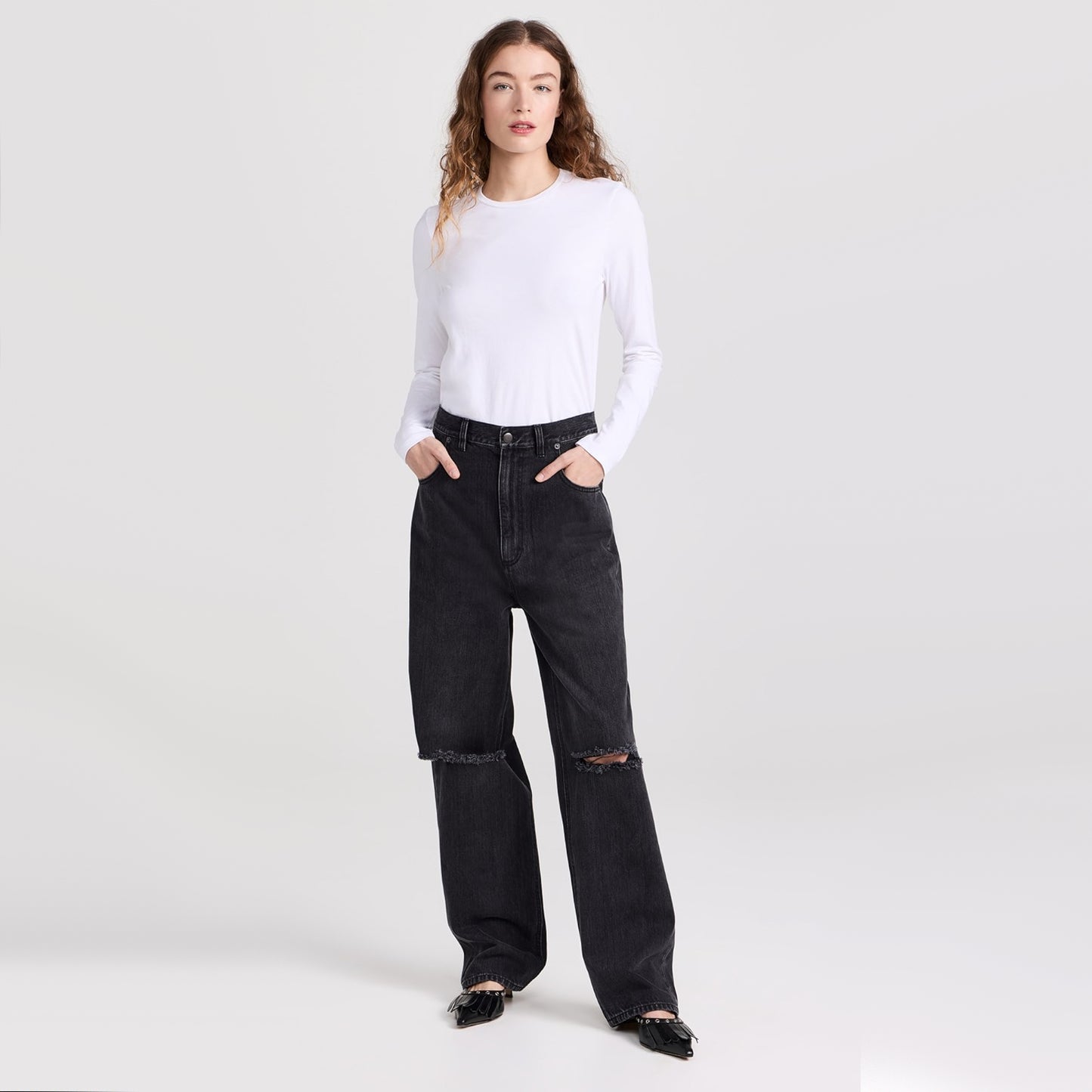 Tibi "Ryder" Jeans in Vintage Black, size 32