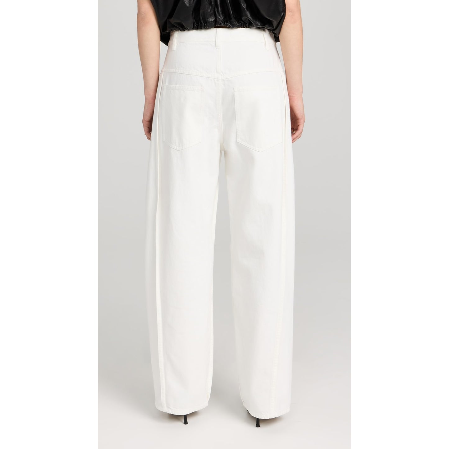 Tibi "Tuck Denim" Jeans in White, size 32