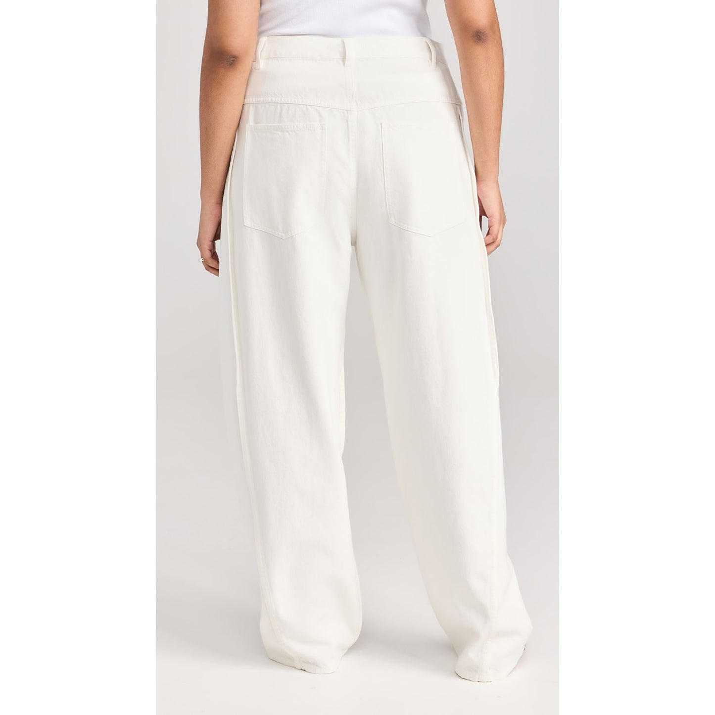 Tibi "Tuck Denim" Jeans in White, size 32