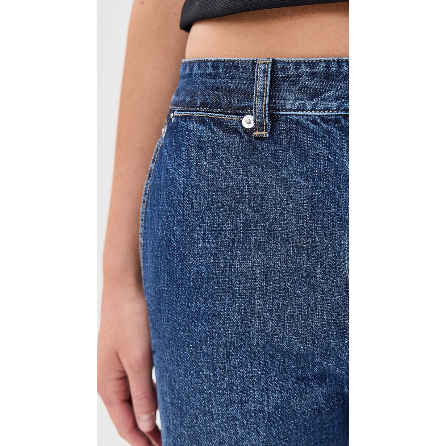 Tibi "Alec" Slouch Jeans in Dark Denim, size 27 (fits 27-28)