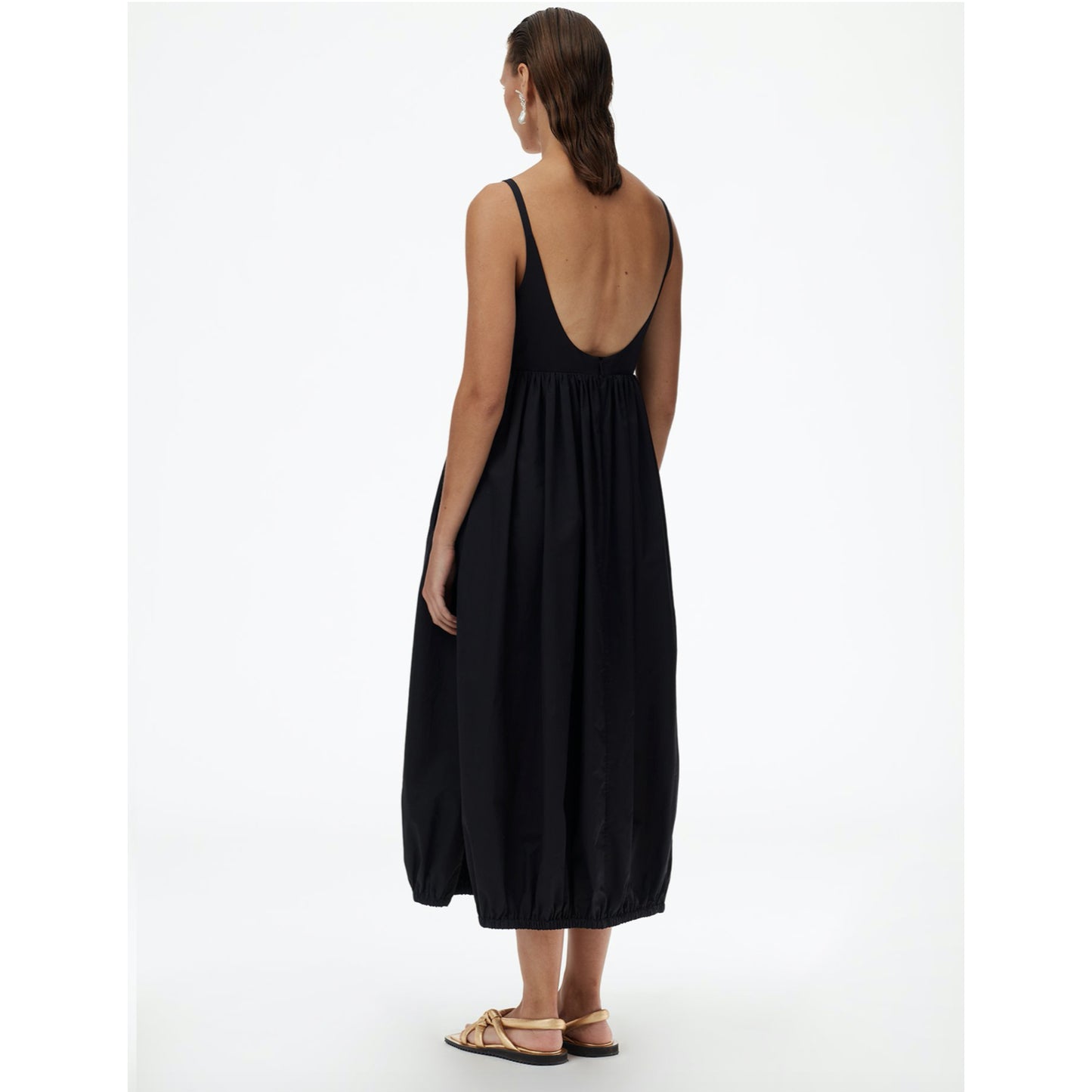 Tibi Eco-Poplin Dress with Low Back, size 8