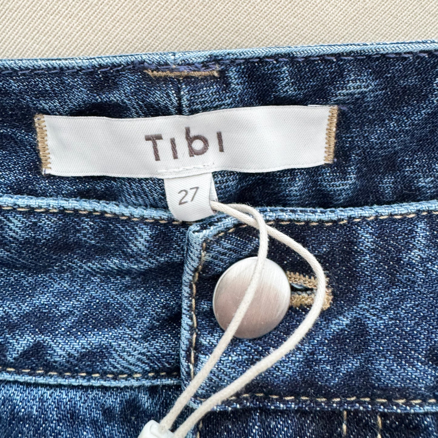 Tibi "Alec" Slouch Jeans in Dark Denim, size 27 (fits 27-28)