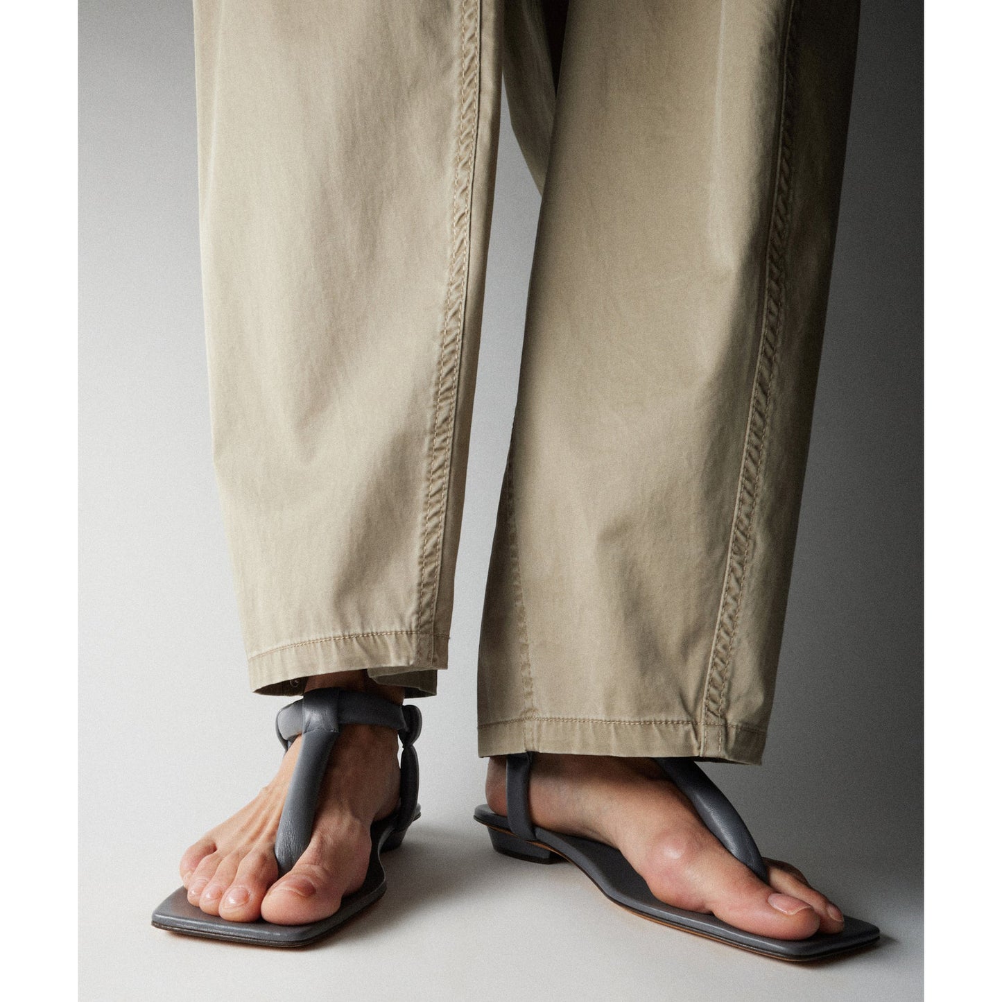 Tibi "Aston" Sandals in Grey, size 38