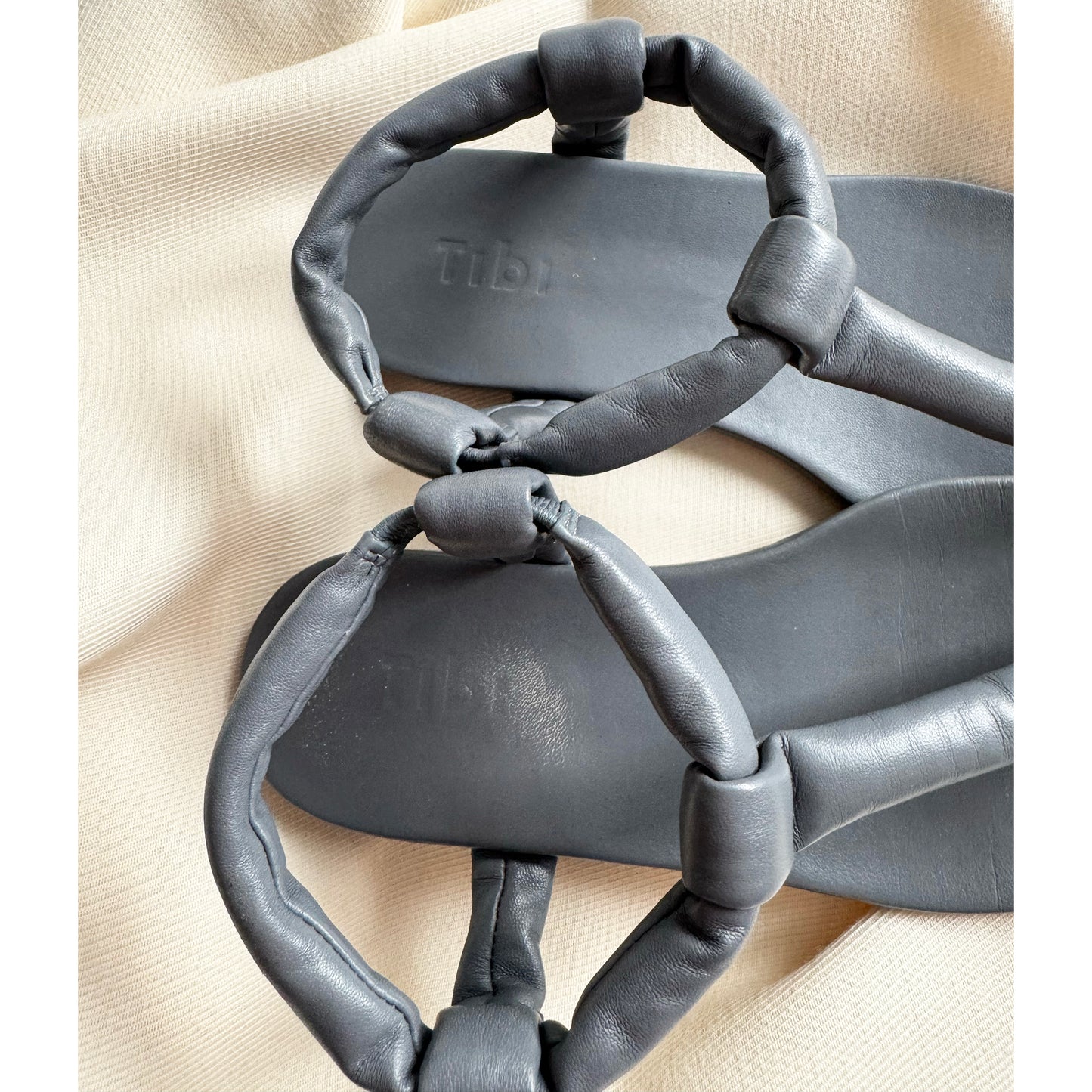 Tibi "Aston" Sandals in Grey, size 38