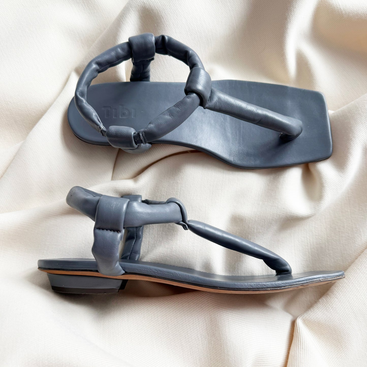Tibi "Aston" Sandals in Grey, size 38