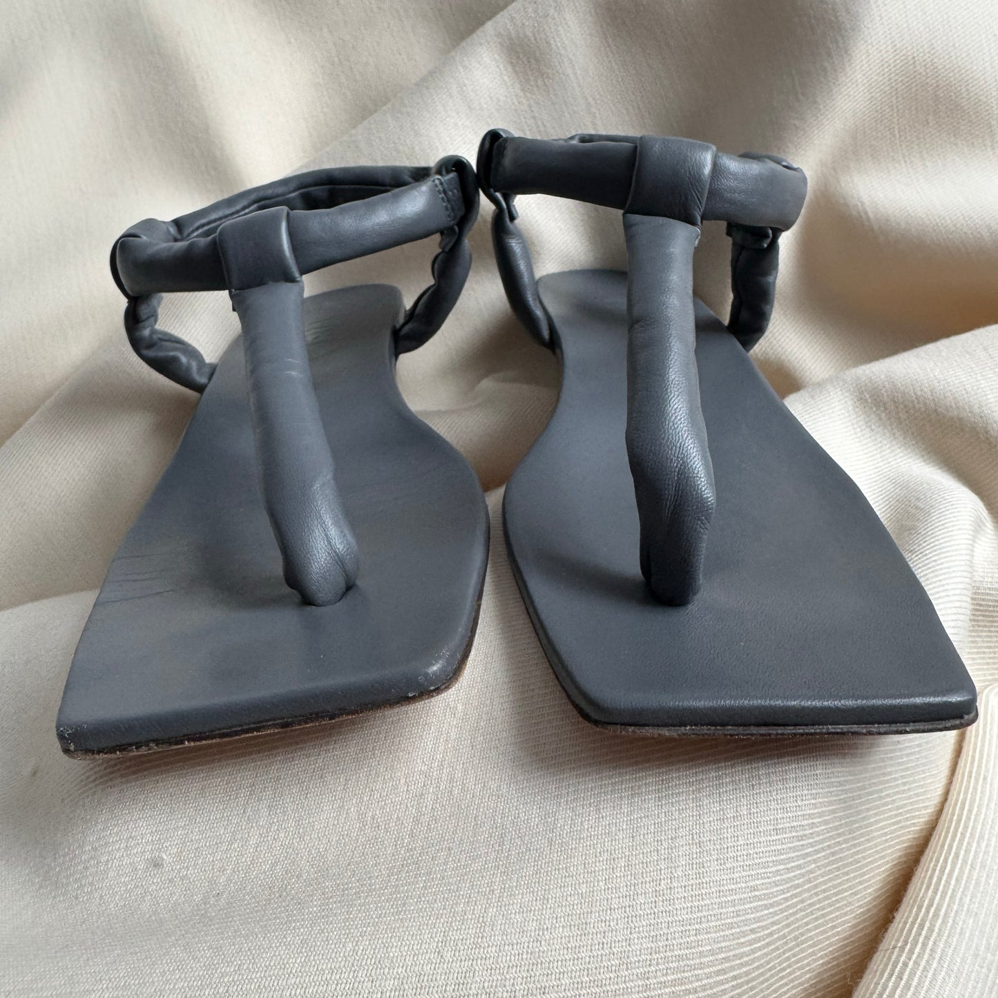 Tibi "Aston" Sandals in Grey, size 38