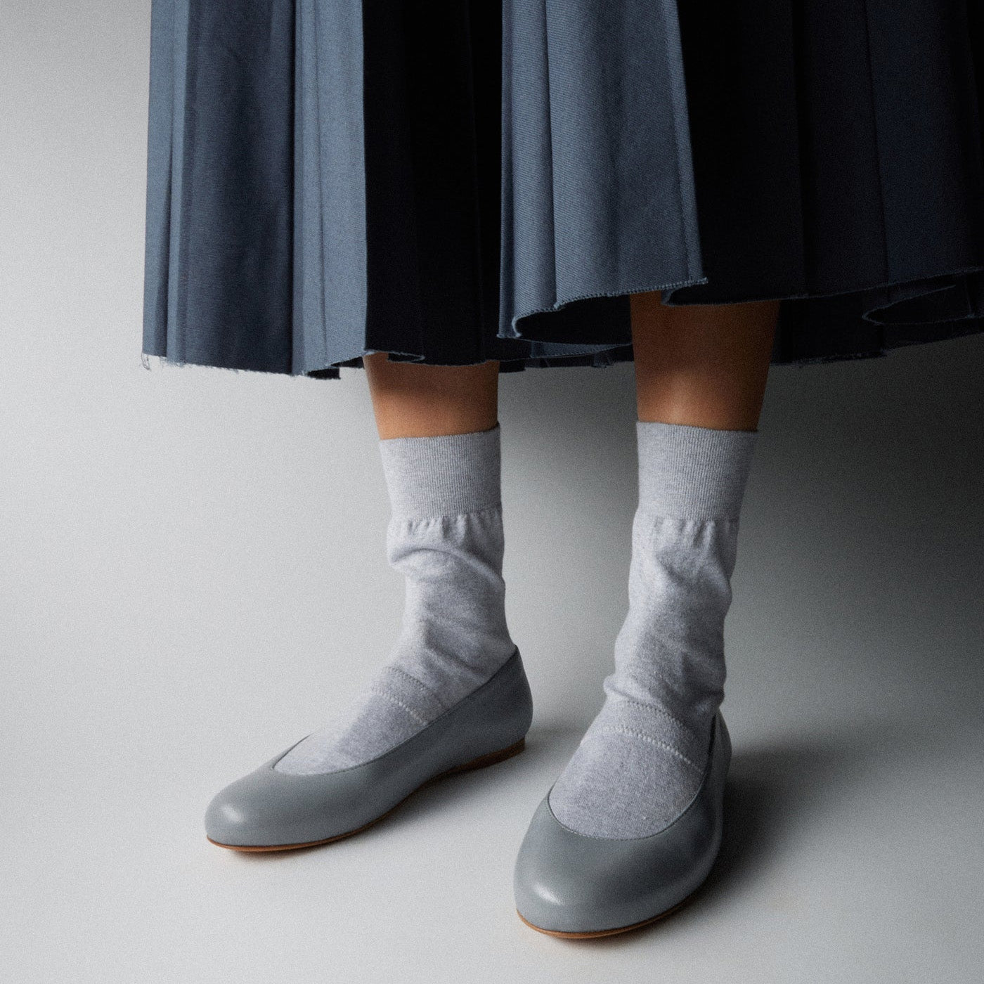 Tibi "Borg" Sock Flats in Navy, size 36