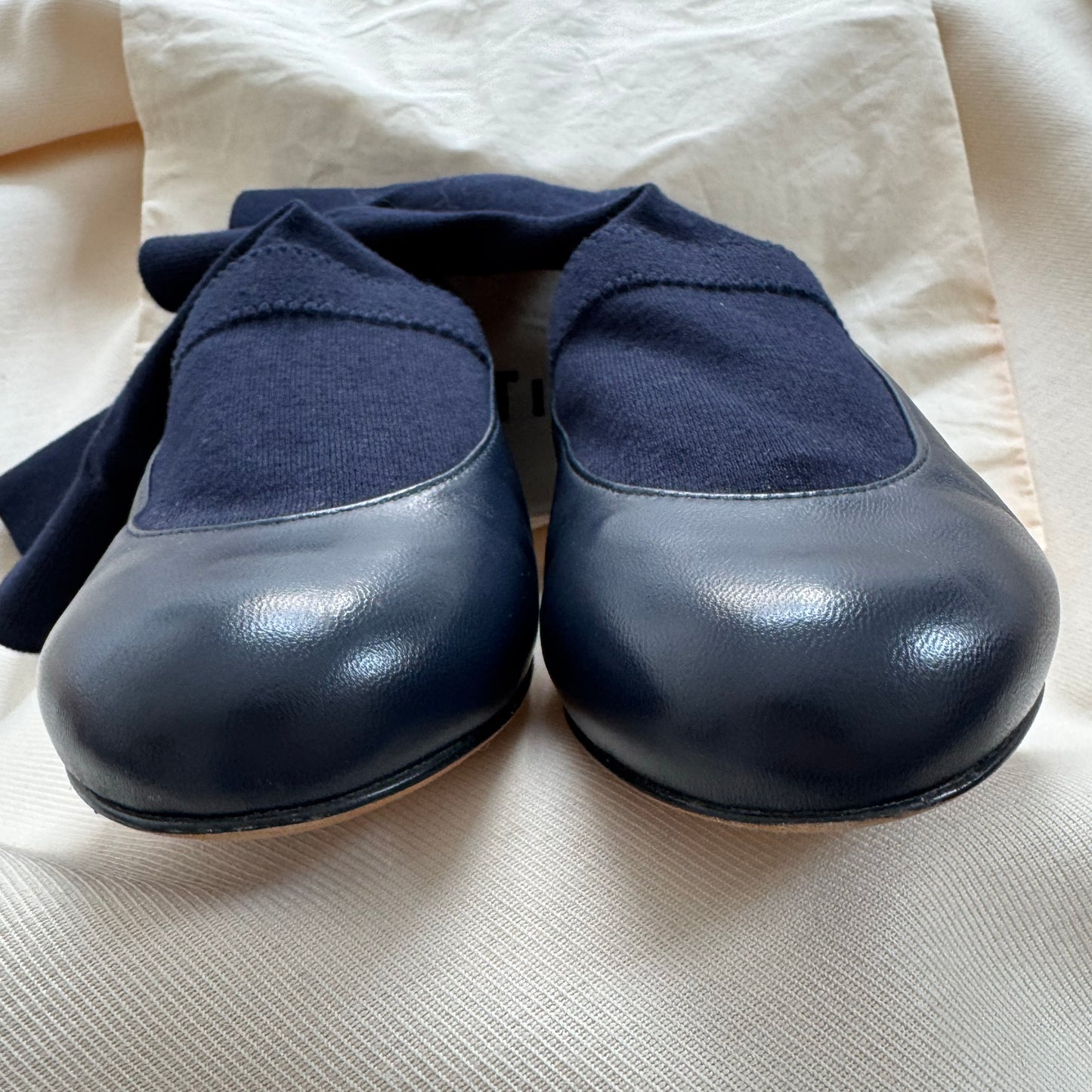 Tibi "Borg" Sock Flats in Navy, size 36