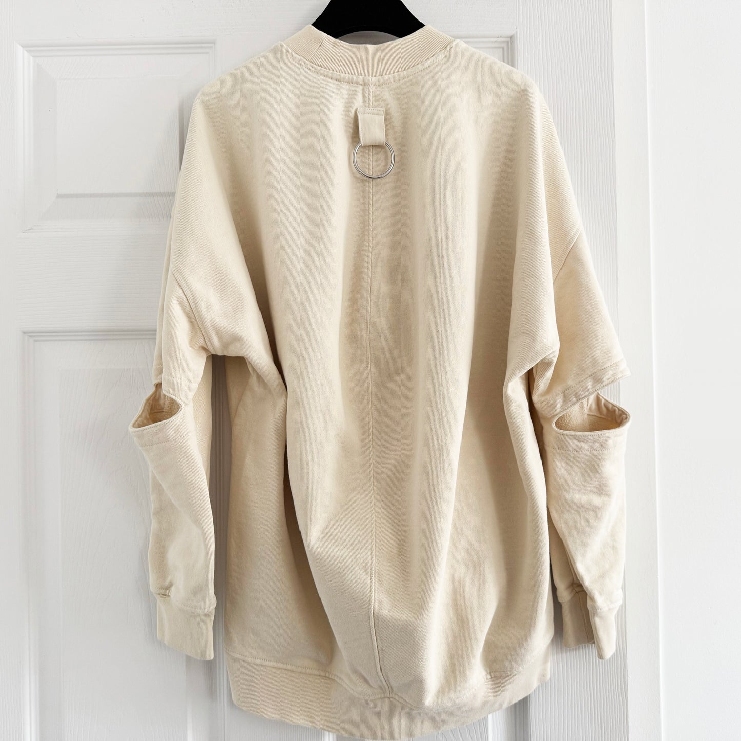 Tibi Cocoon Sweatshirt in Ivory, size XXS