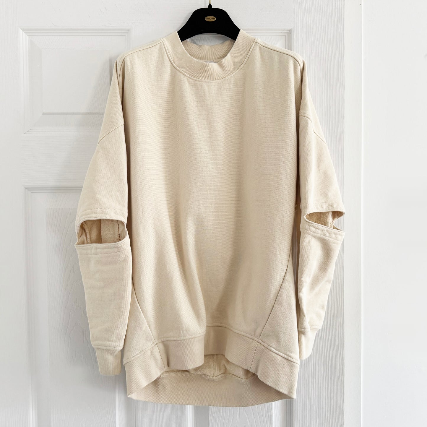 Tibi Cocoon Sweatshirt in Ivory, size XXS