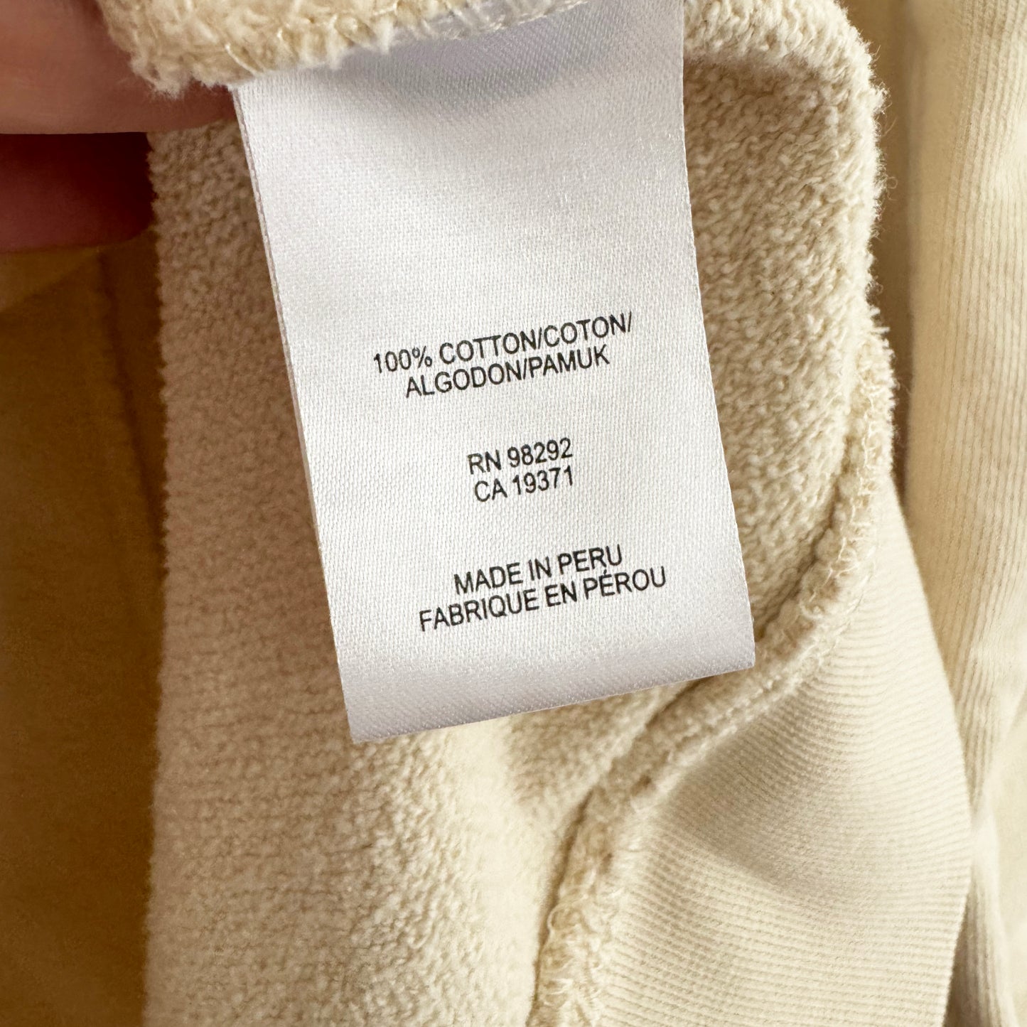 Tibi Cocoon Sweatshirt in Ivory, size XXS