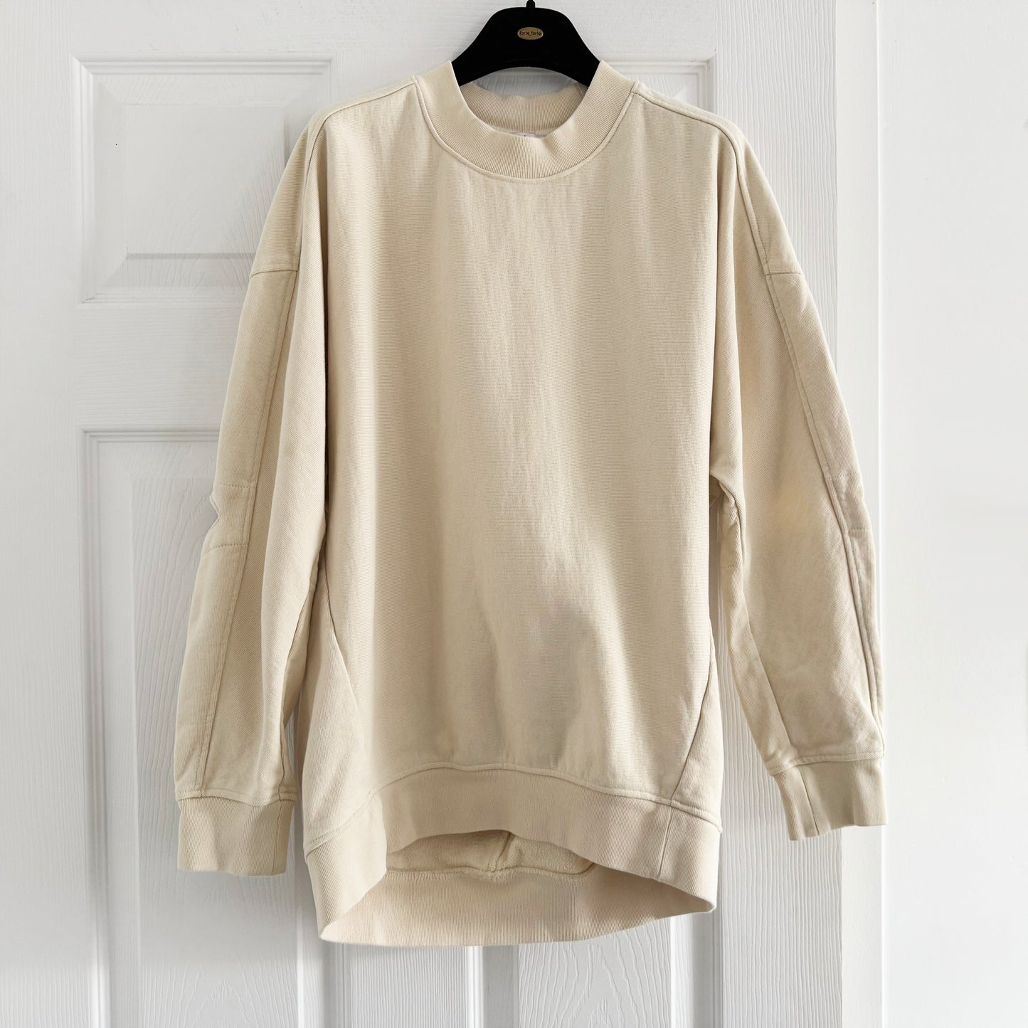 Tibi Cocoon Sweatshirt in Ivory, size XXS