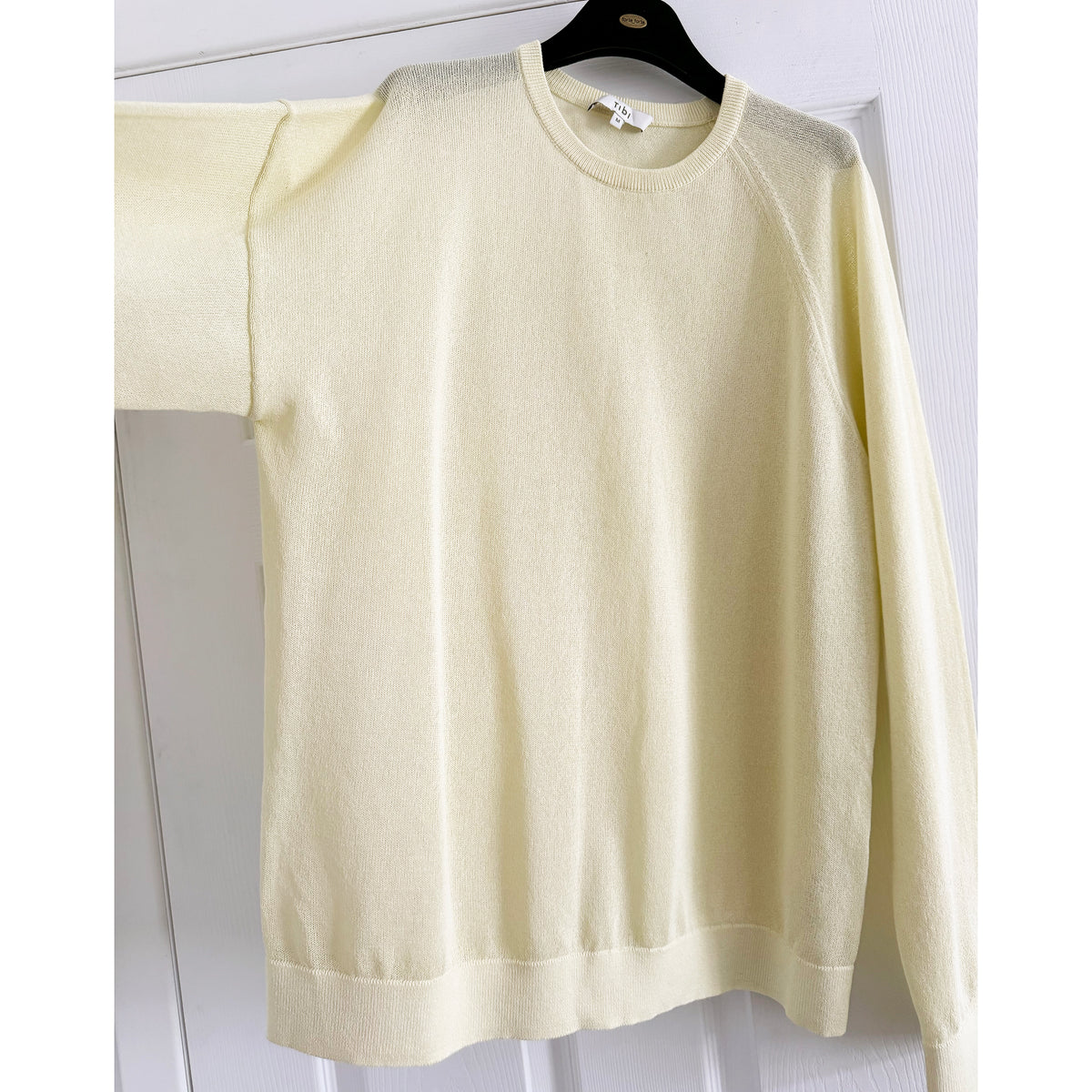 Tibi "Crispy" Pullover Sweater in "Butter", size Medium