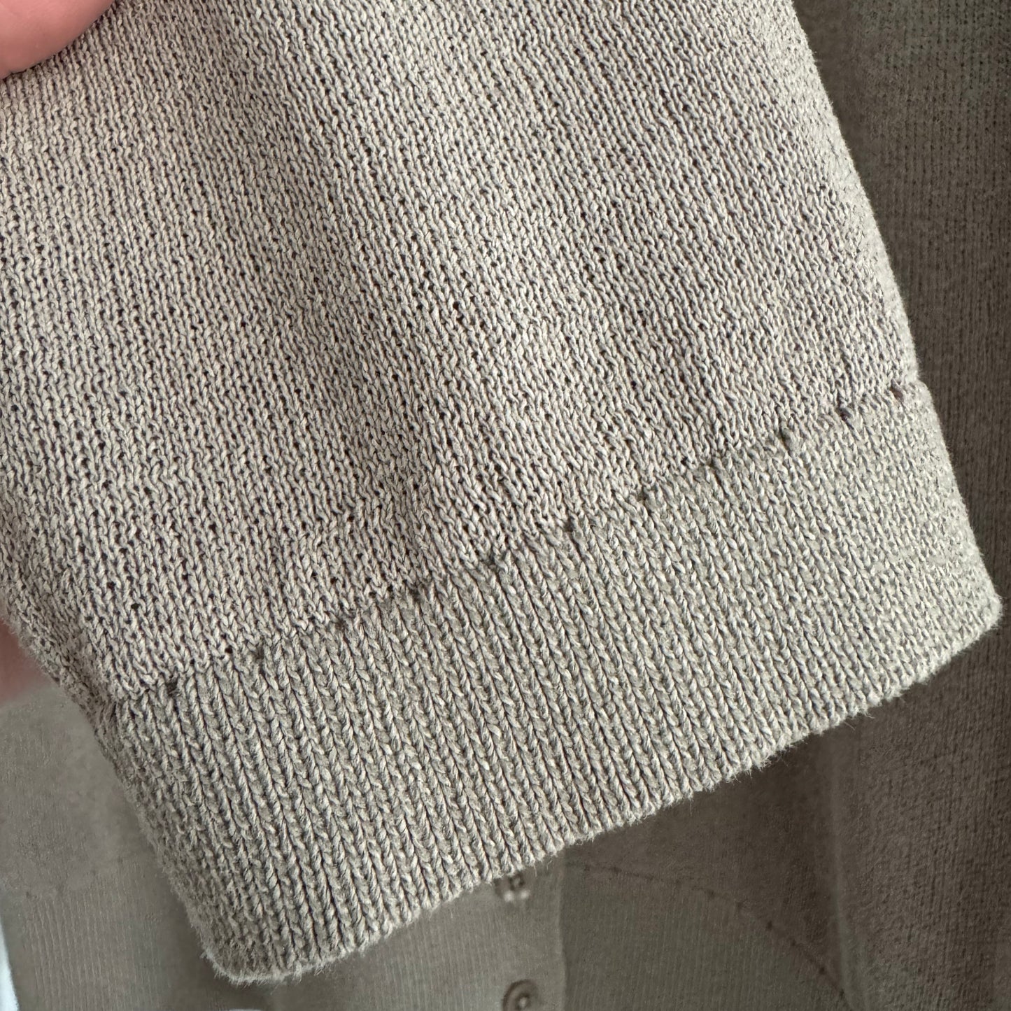 Tibi "Crispy Sweater" Shrunken Cardigan in "Dark Stone", size Large (fits Medium)